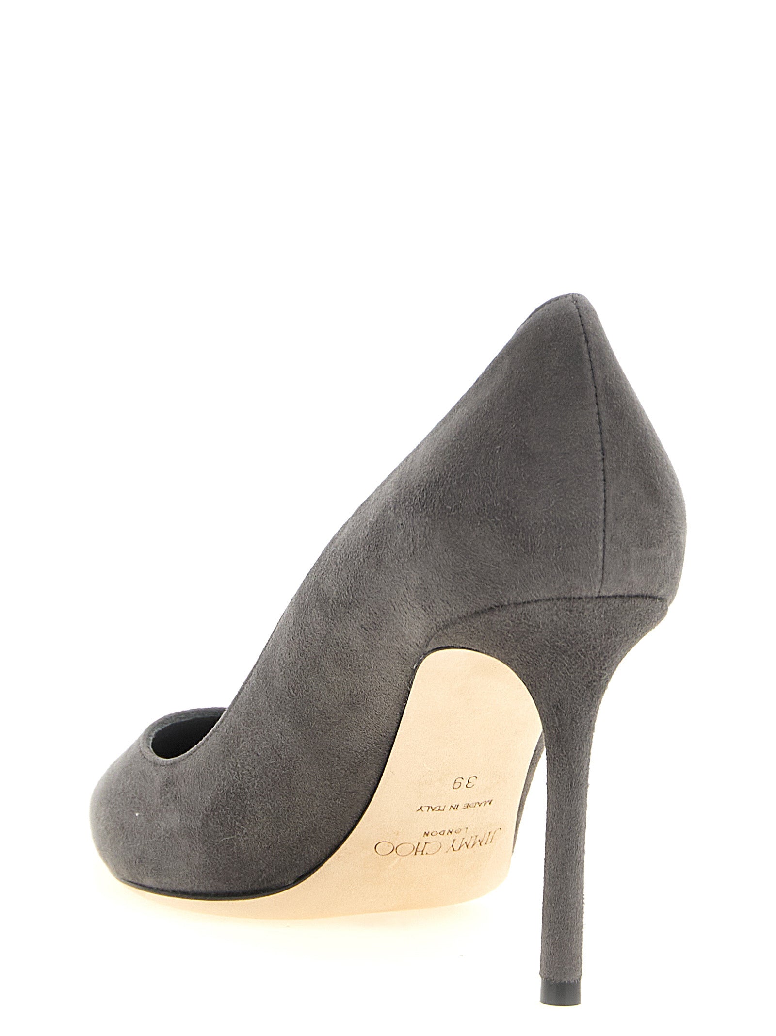 Jimmy Choo Gray Leather High Heel Women's Pumps