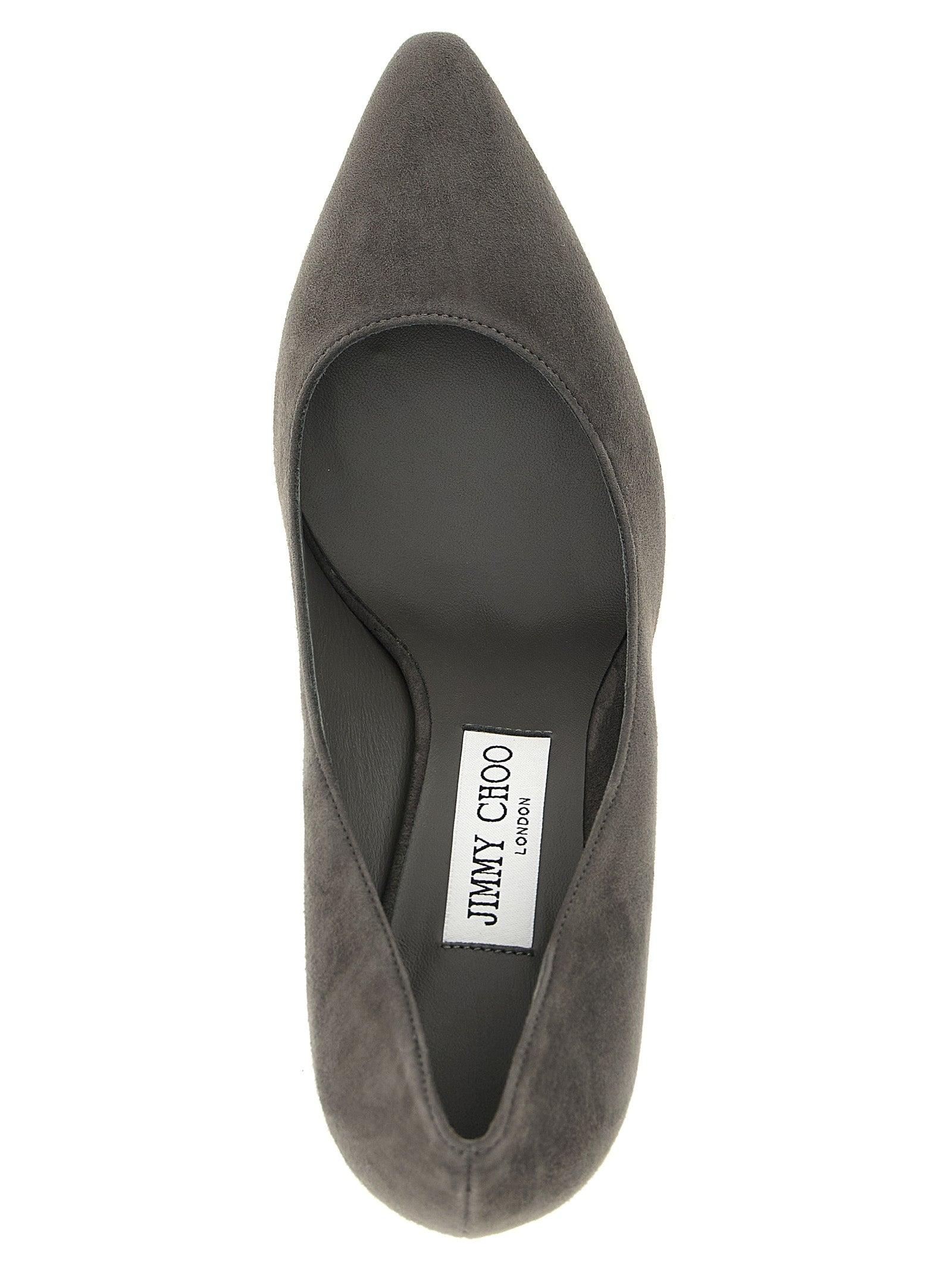 Jimmy Choo Gray Leather High Heel Women's Pumps