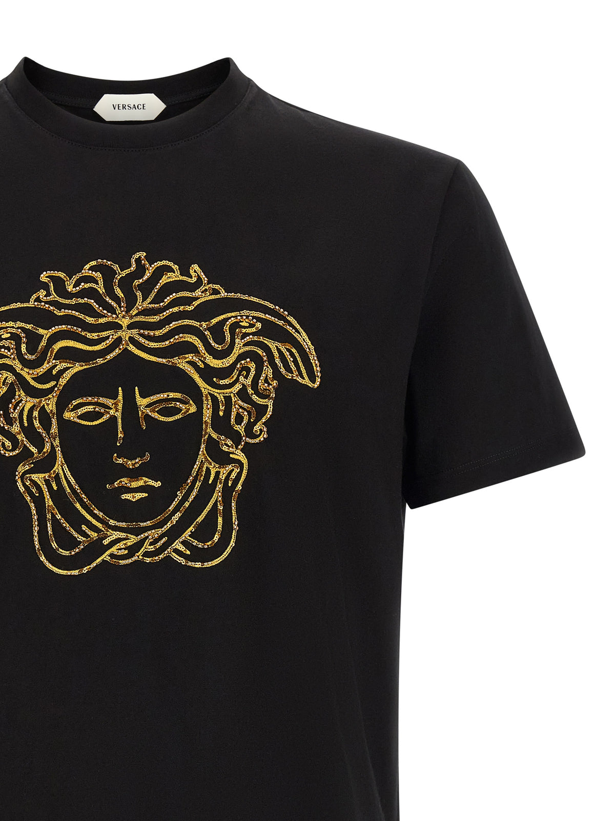 Versace Black Cotton Men's T-Shirt