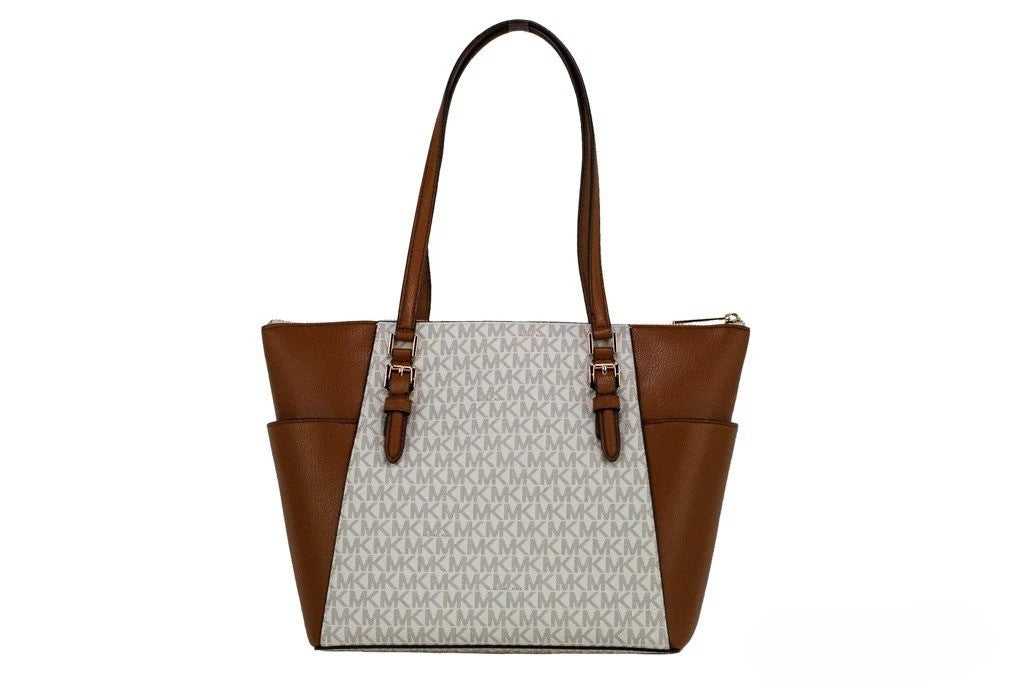Michael Kors Michael Kors Michael Kors Women Leather Shoulder Tote Bag Purse Handbag+Double Zipper Women's Wallet