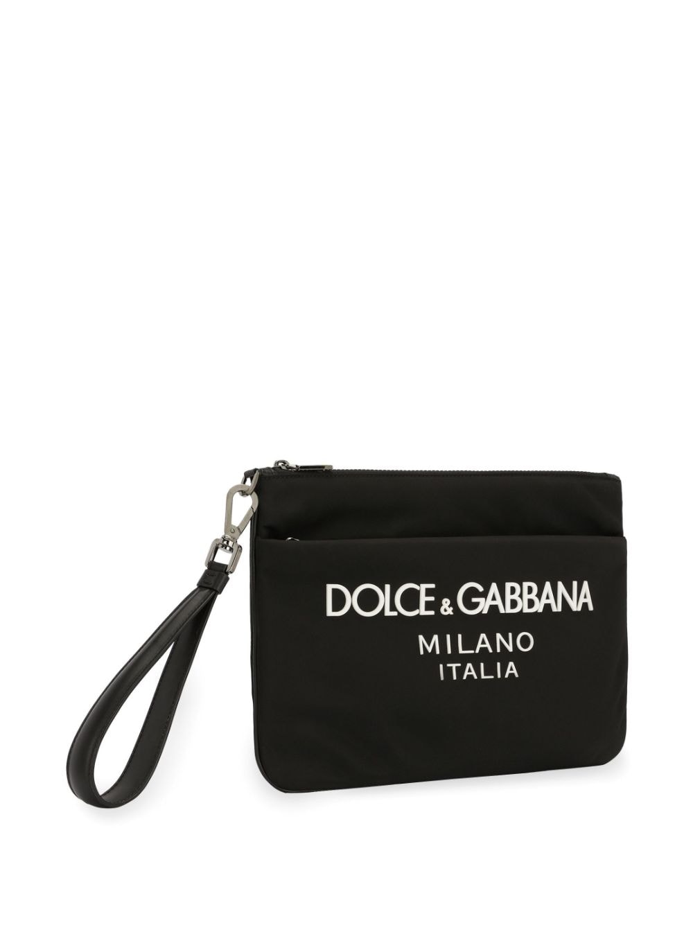 Dolce & Gabbana Men's Nylon Pouch With Rubberized Logo