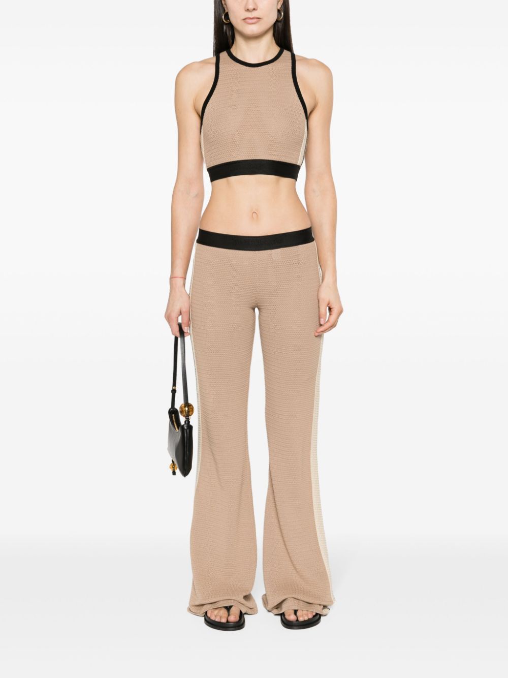 Palm Angels Women's Logo Tape Knitted Trousers