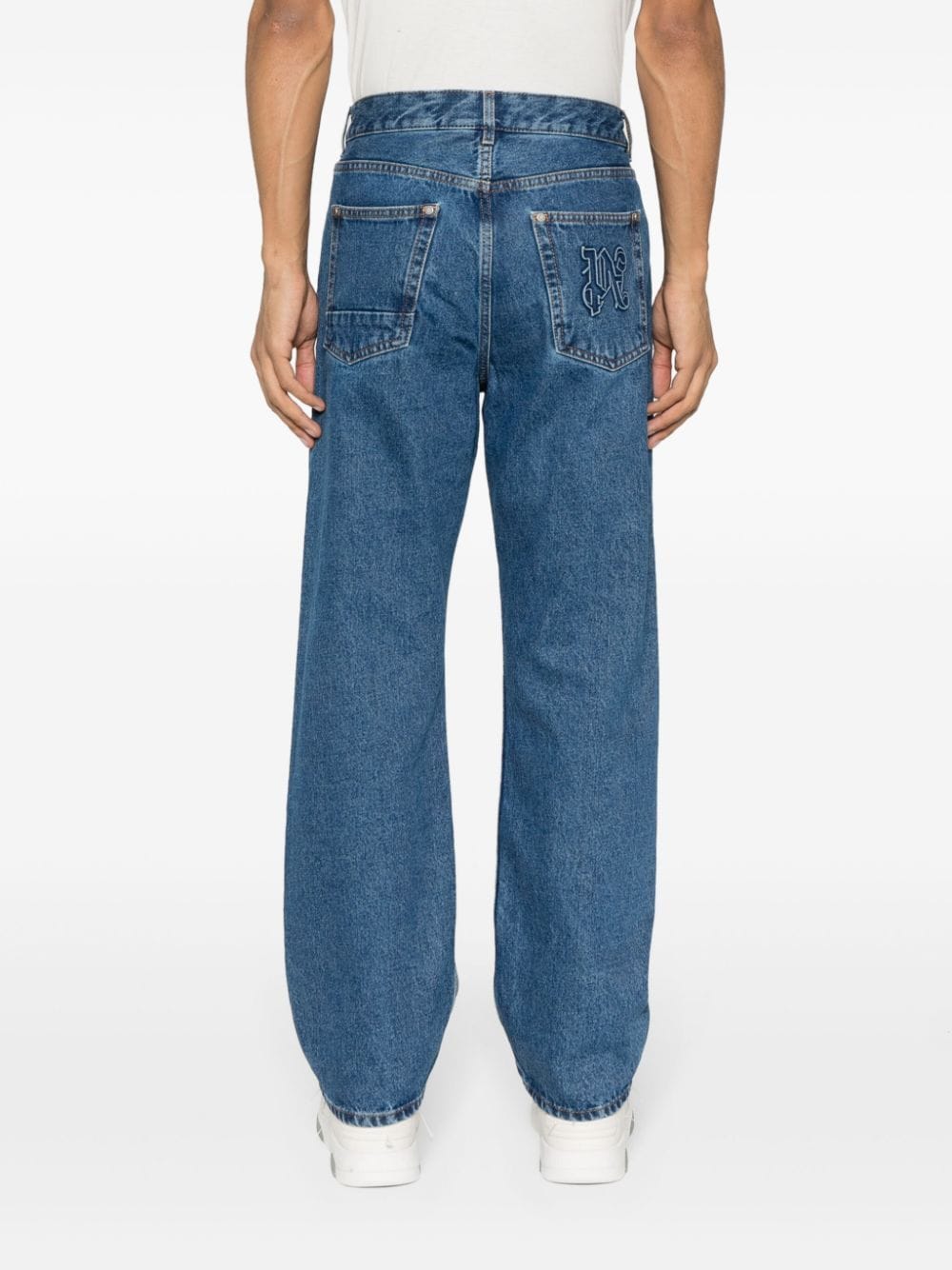 Palm Angels Men's Monogram Denim Jeans