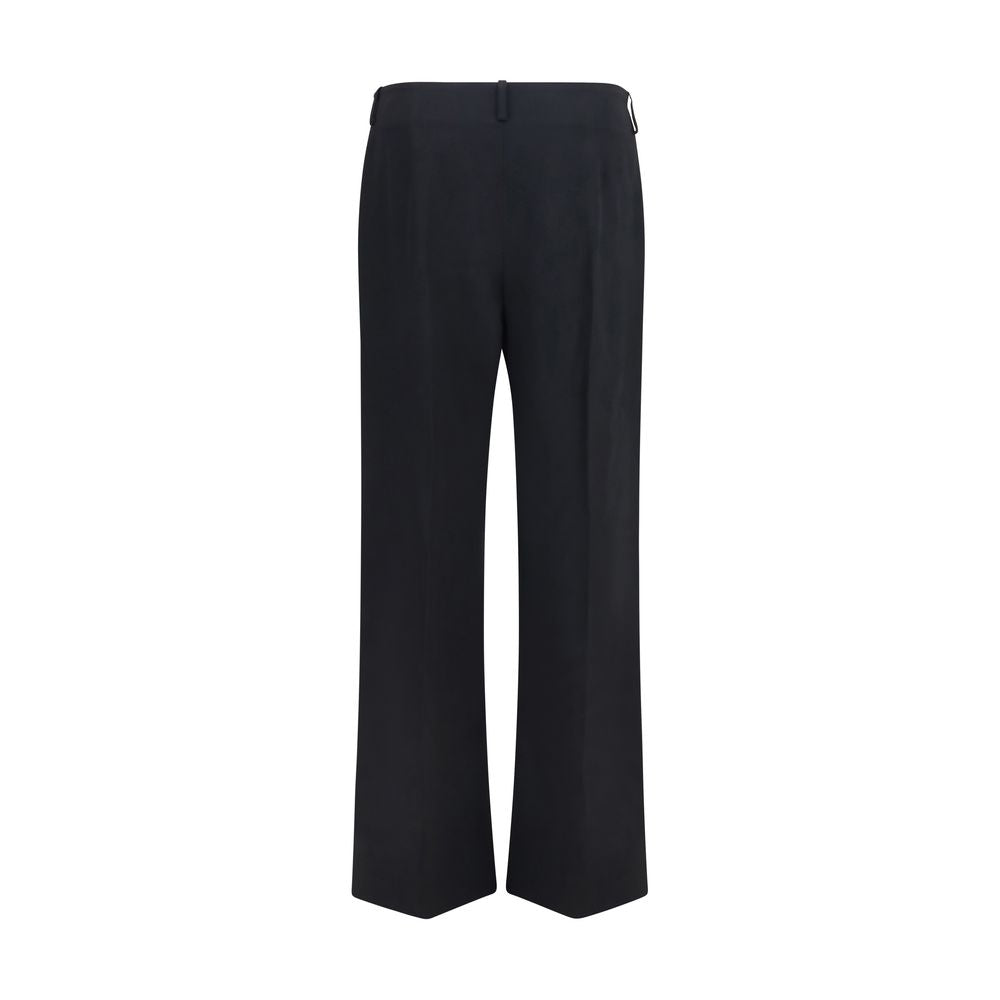 Khaite Black Polyester Casual Women's Pants