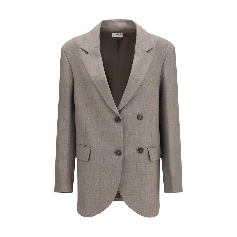 P.A.R.O.S.H. Beige Wool Oves Aries Women's Blazer