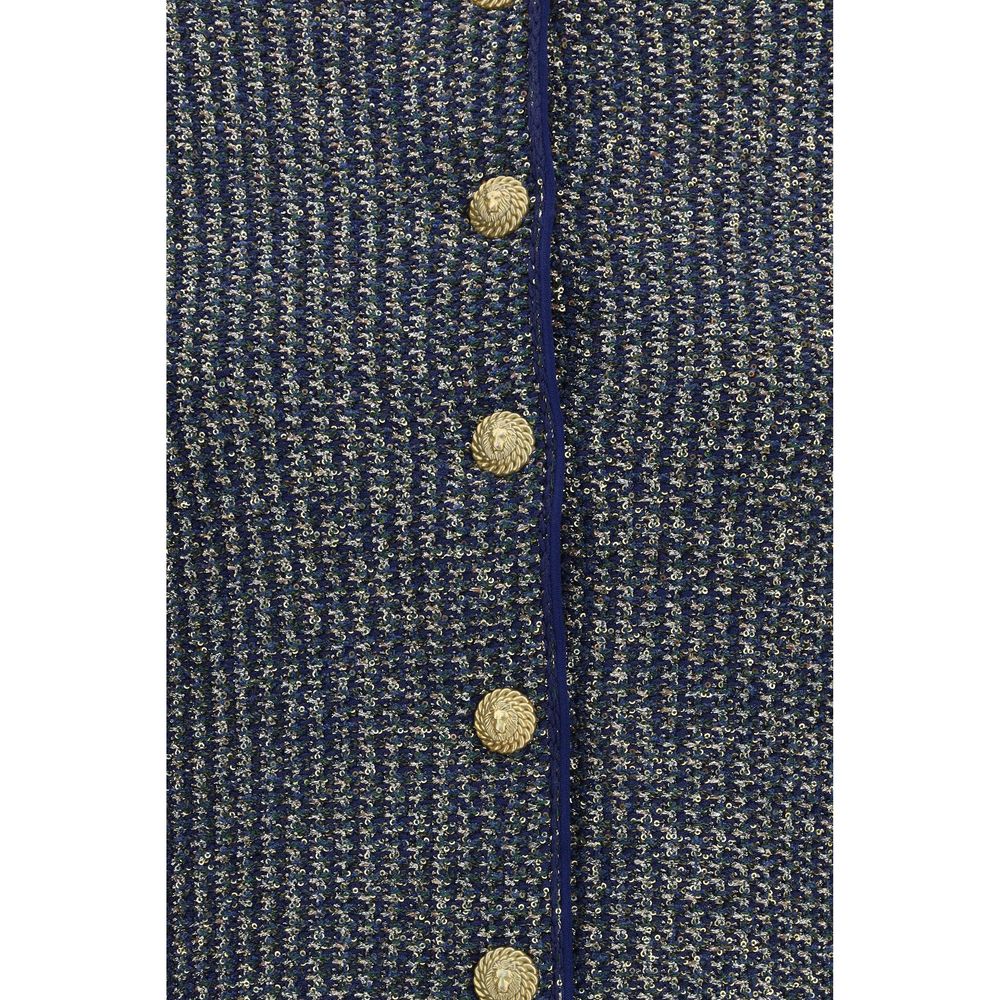 Balmain Blue Polyamide Women's Cardigan