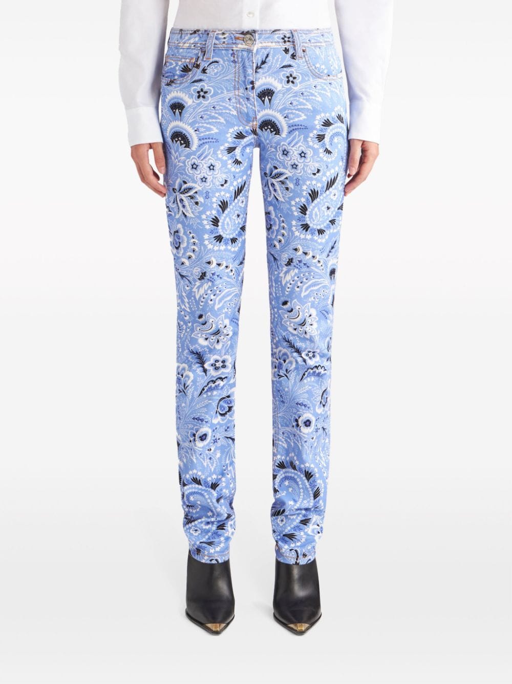 Etro Women's Bandana-Print Skinny Jeans