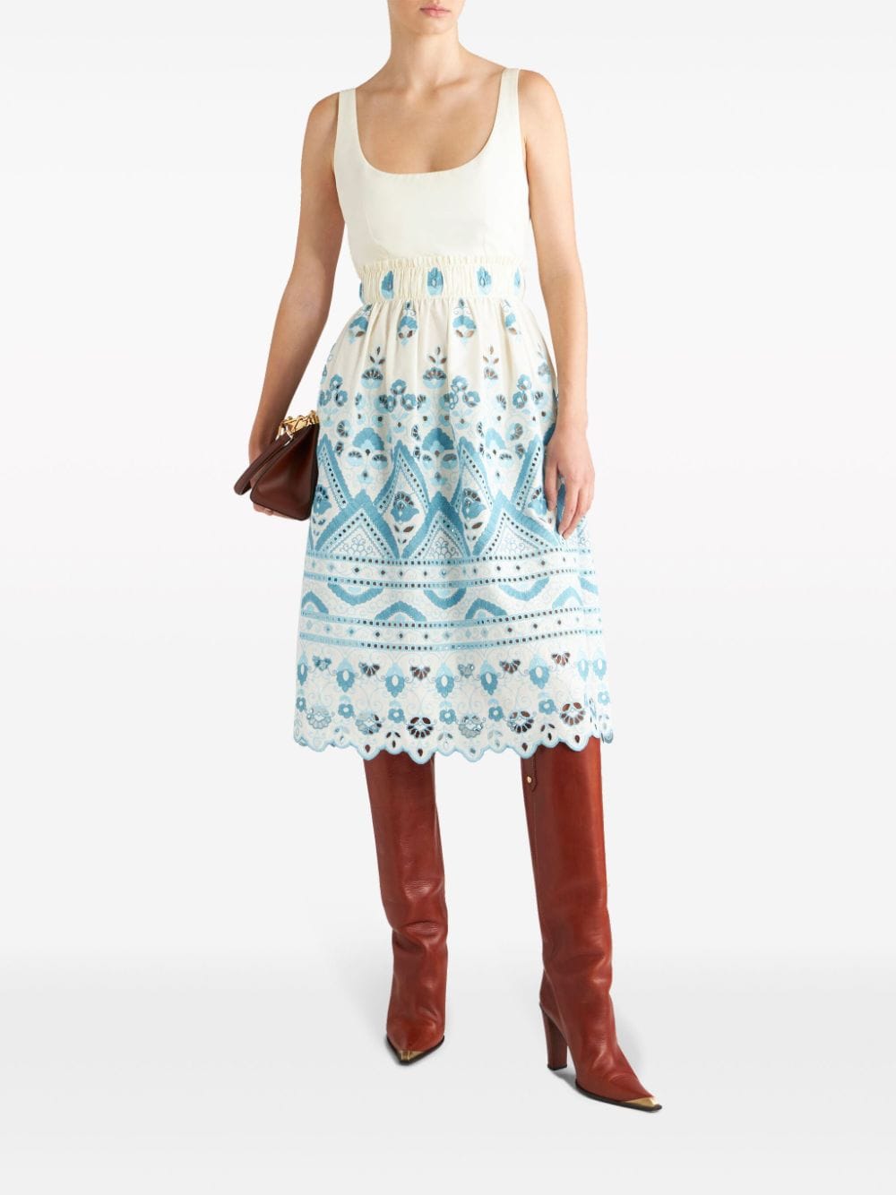 Etro Women's Broderie Anglaise Flared Dress
