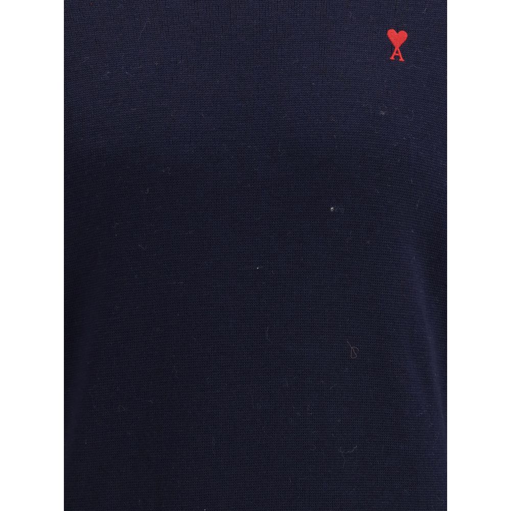 Ami Paris Blue Wool Oves Aries Men's Sweatshirt