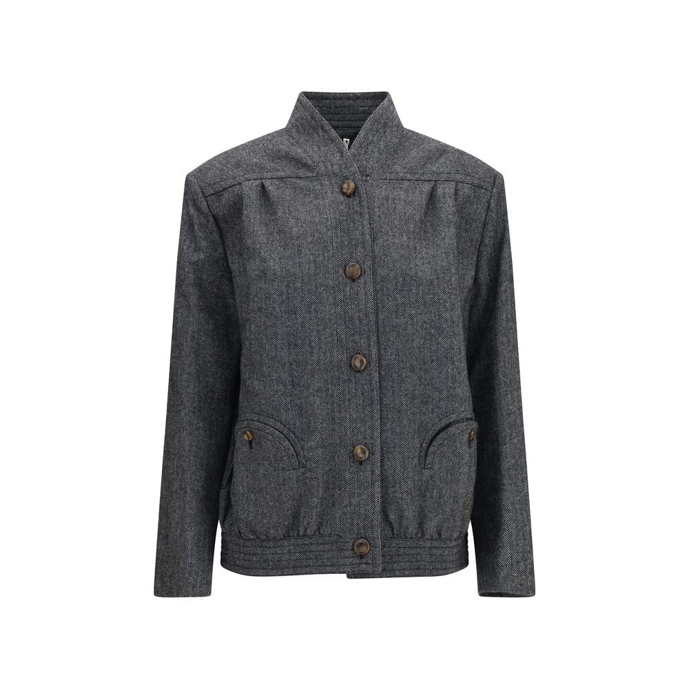 Blazé Milano Gray Wool Oves Aries Shell Women's Jacket