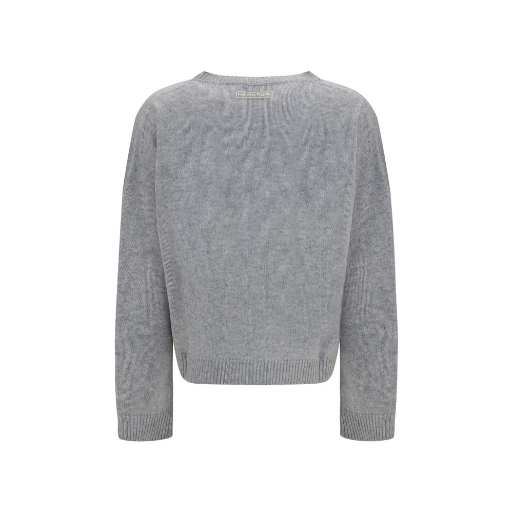 Fabiana Filippi Gray Cashmere Women's Sweatshirt