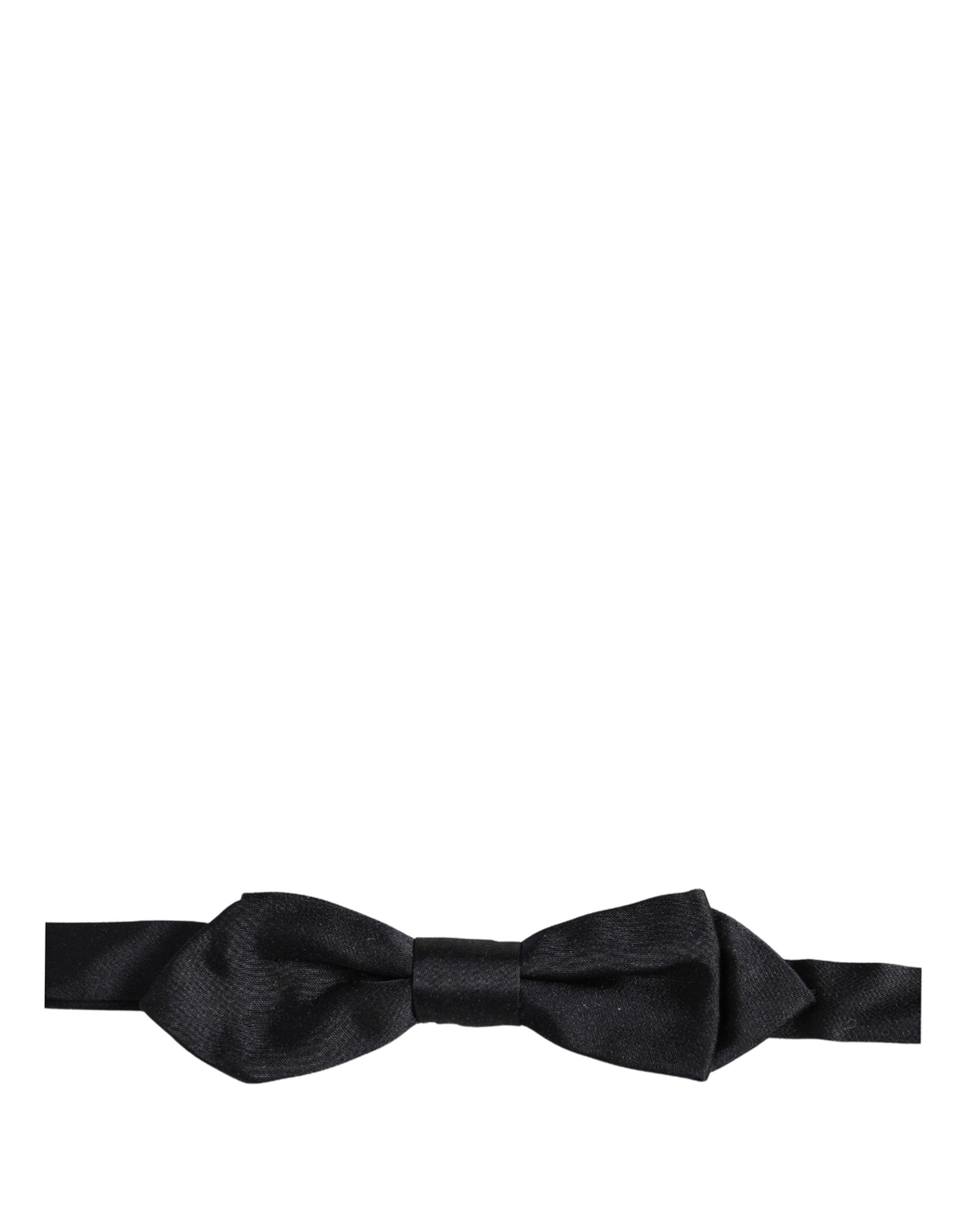 Dolce & Gabbana Men Black 100% Silk Adjustable Neck Papillon Bow Men's Tie