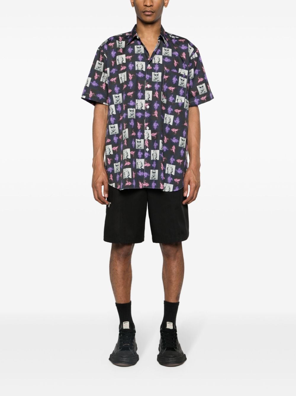 Comme Des Garcons Men's Andy Warhol Print Shirt