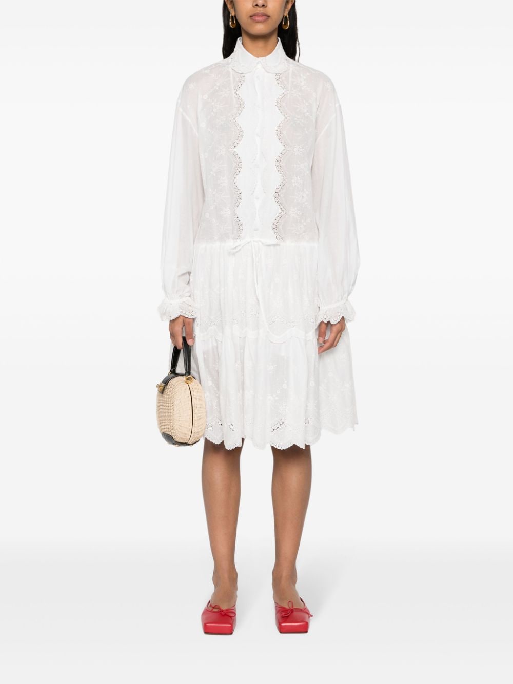Ermanno Scervino Women's Embroidered Shirt Dress