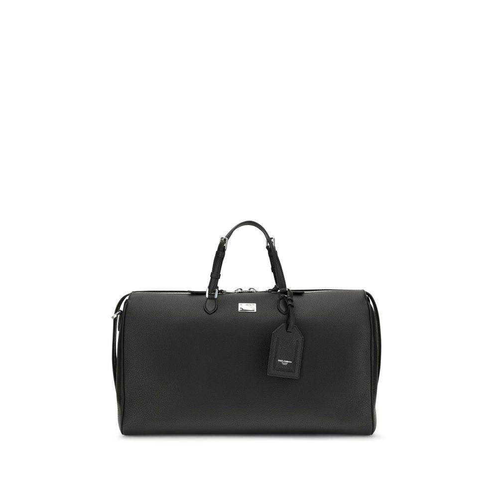 Dolce & Gabbana Black Calf Leather Bos Taurus Luggage And Men's Travel