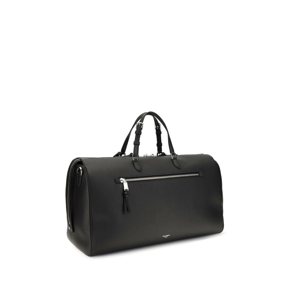 Dolce & Gabbana Black Calf Leather Bos Taurus Luggage And Men's Travel