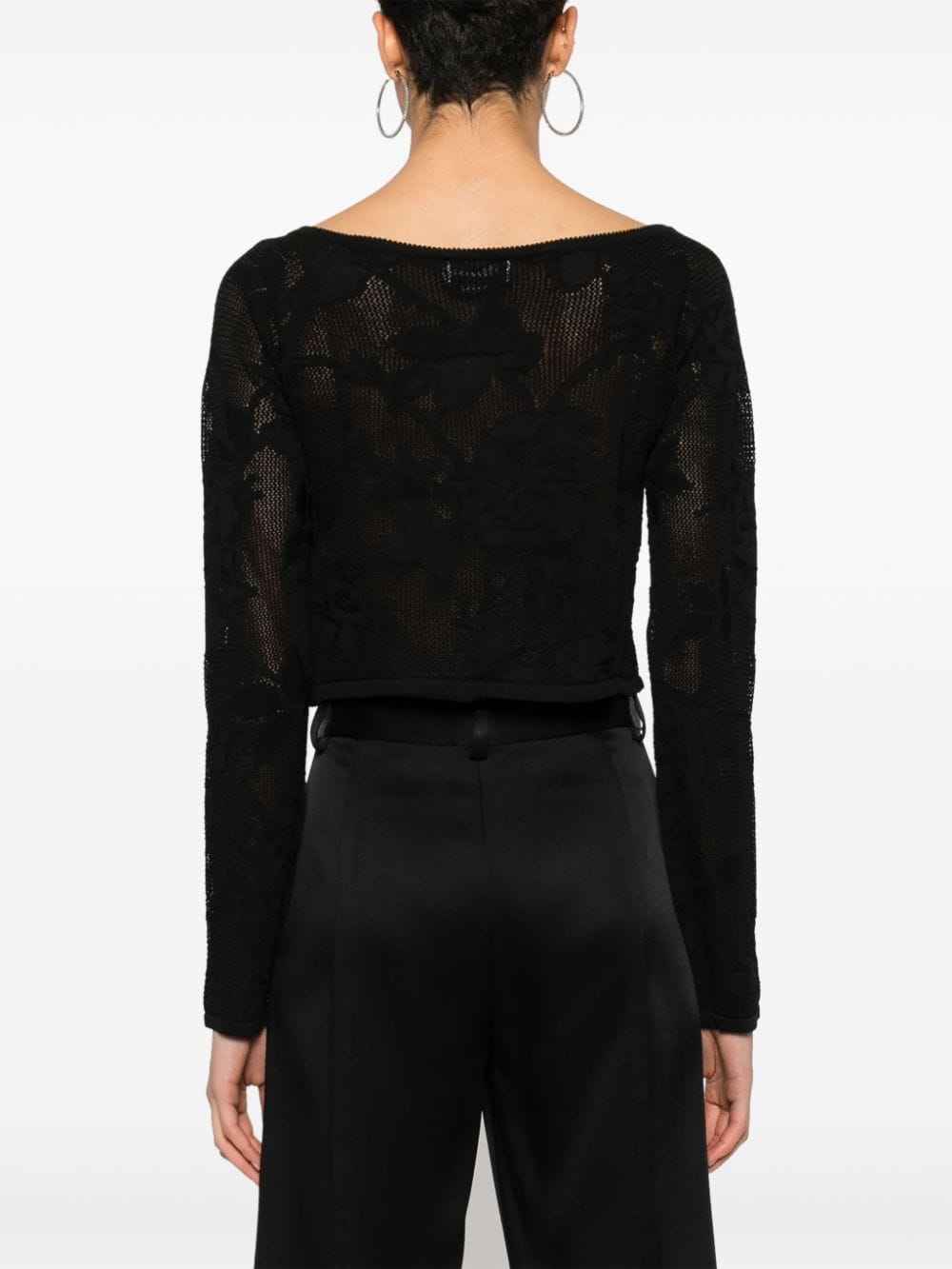 Blumarine Women's Embroidered Cropped Cardigan