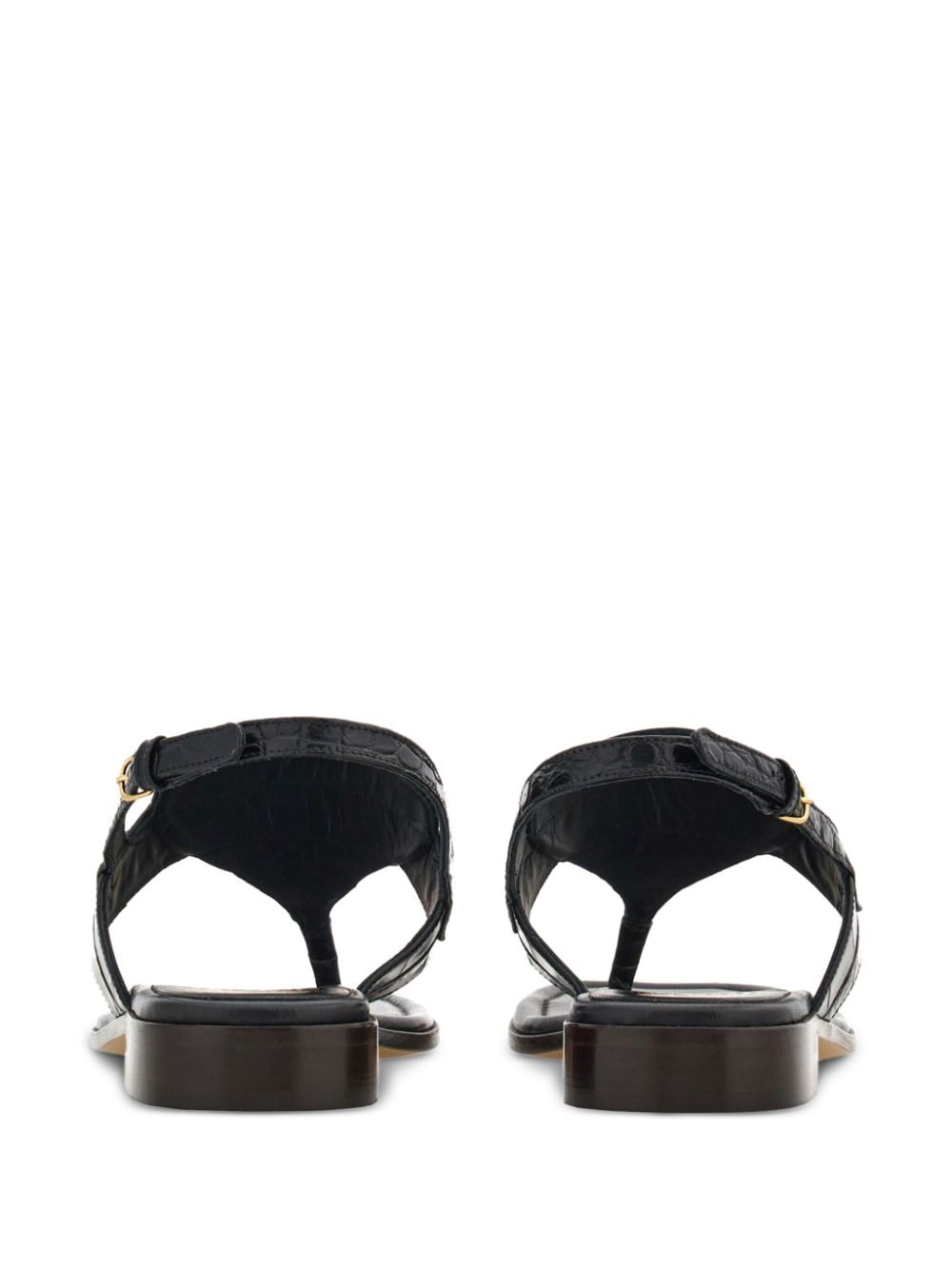 Ferragamo Women's Gancini-Buckle Leather Sandals