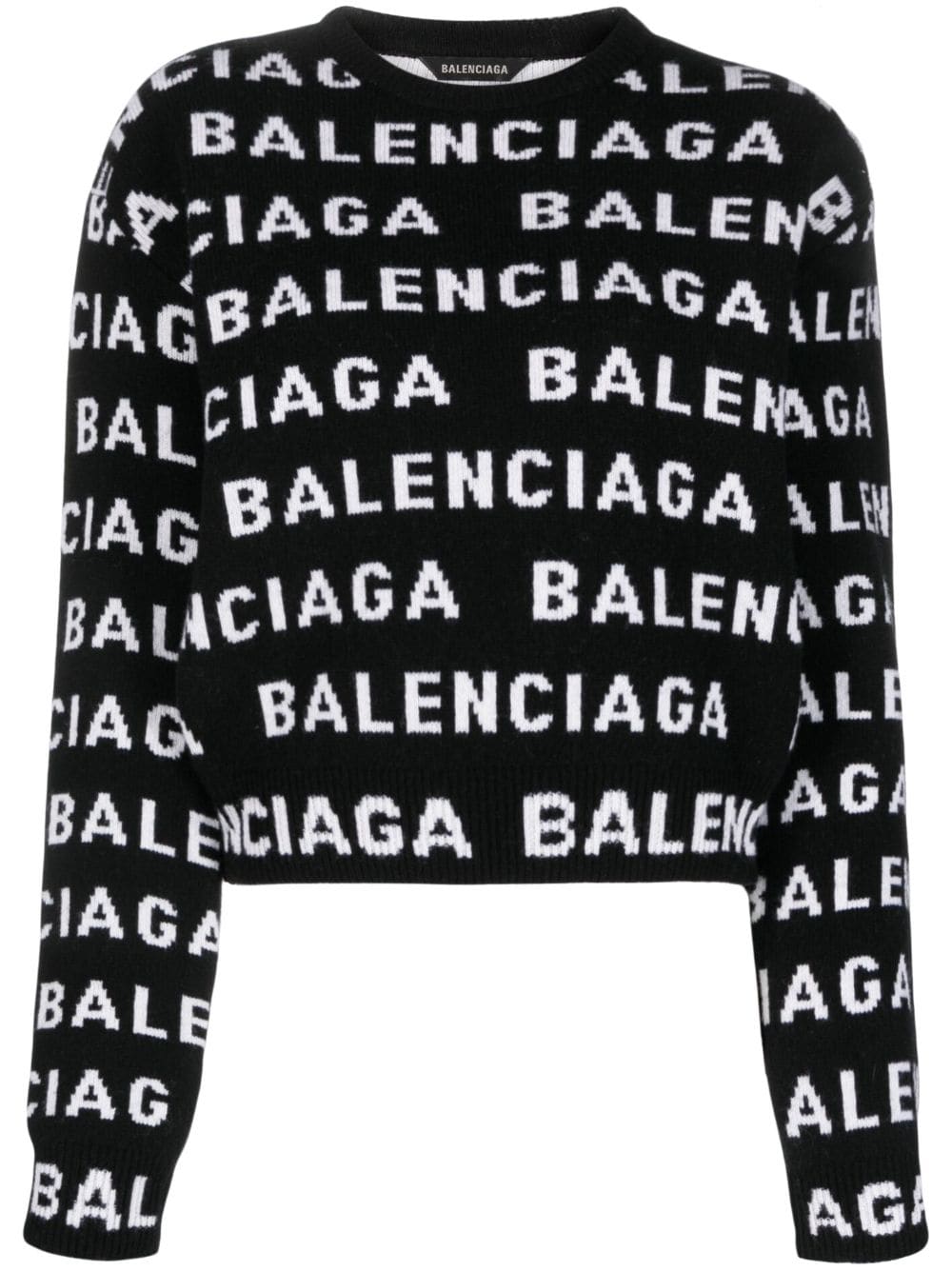 Balenciaga Women's Logo Wool Sweater