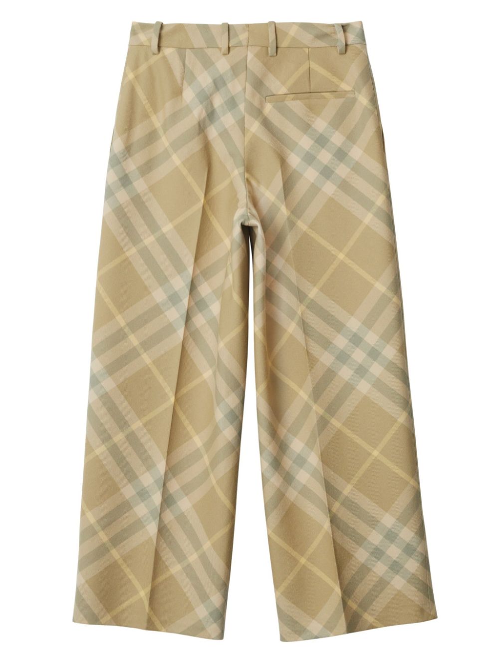 Burberry Women's Check-Print Tailored Wool Trousers
