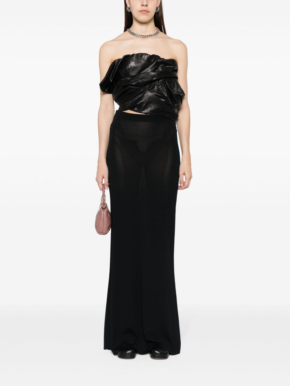 Rick Owens Women's Draped Leather Bustier