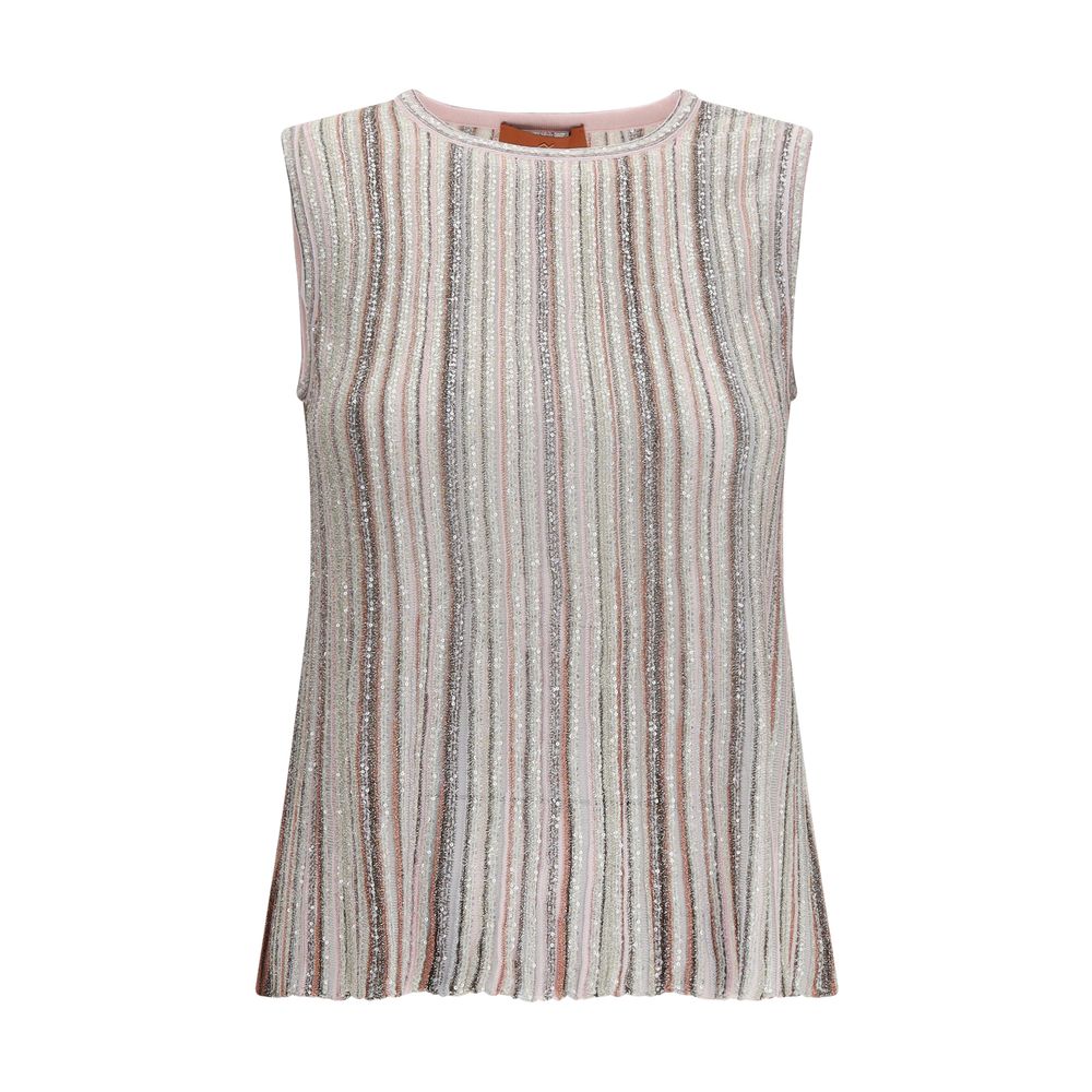 Missoni Multicolor Rayon Sleeveles Women's T-Shirt