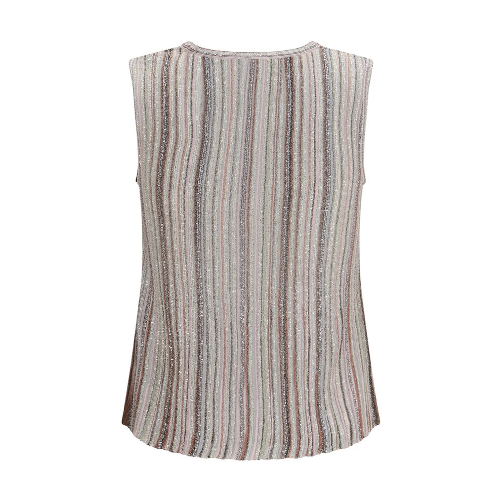 Missoni Multicolor Rayon Sleeveles Women's T-Shirt