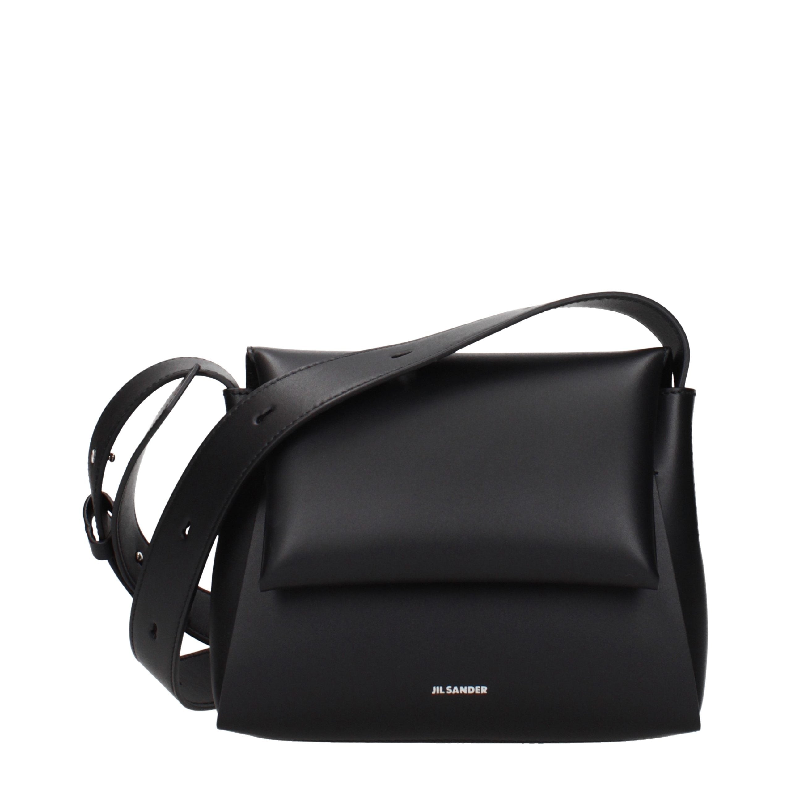 Jil Sander Black Leather Crossbody Women's Bag