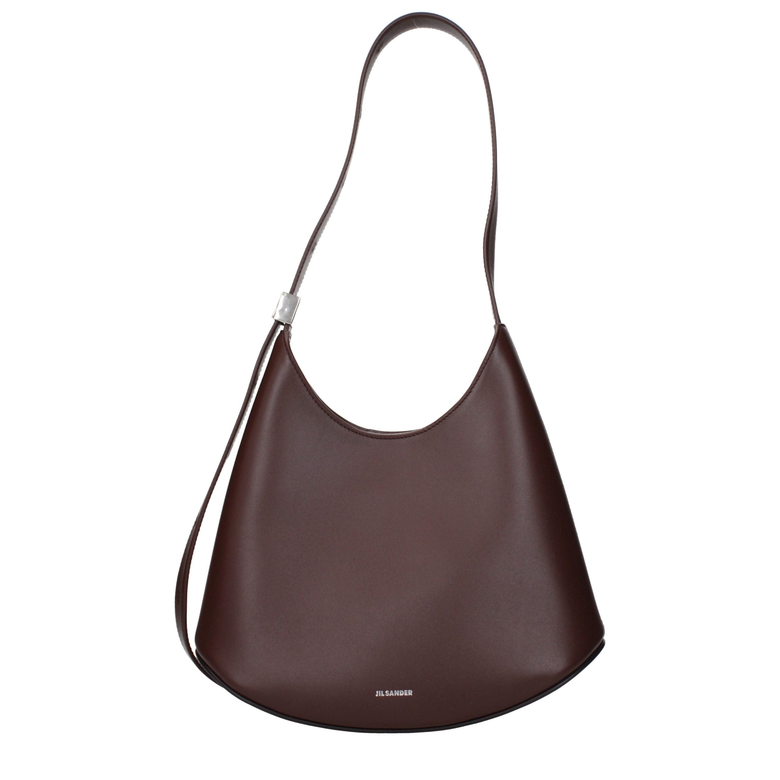 Jil Sander Red Leather Shoulder Women's Bag