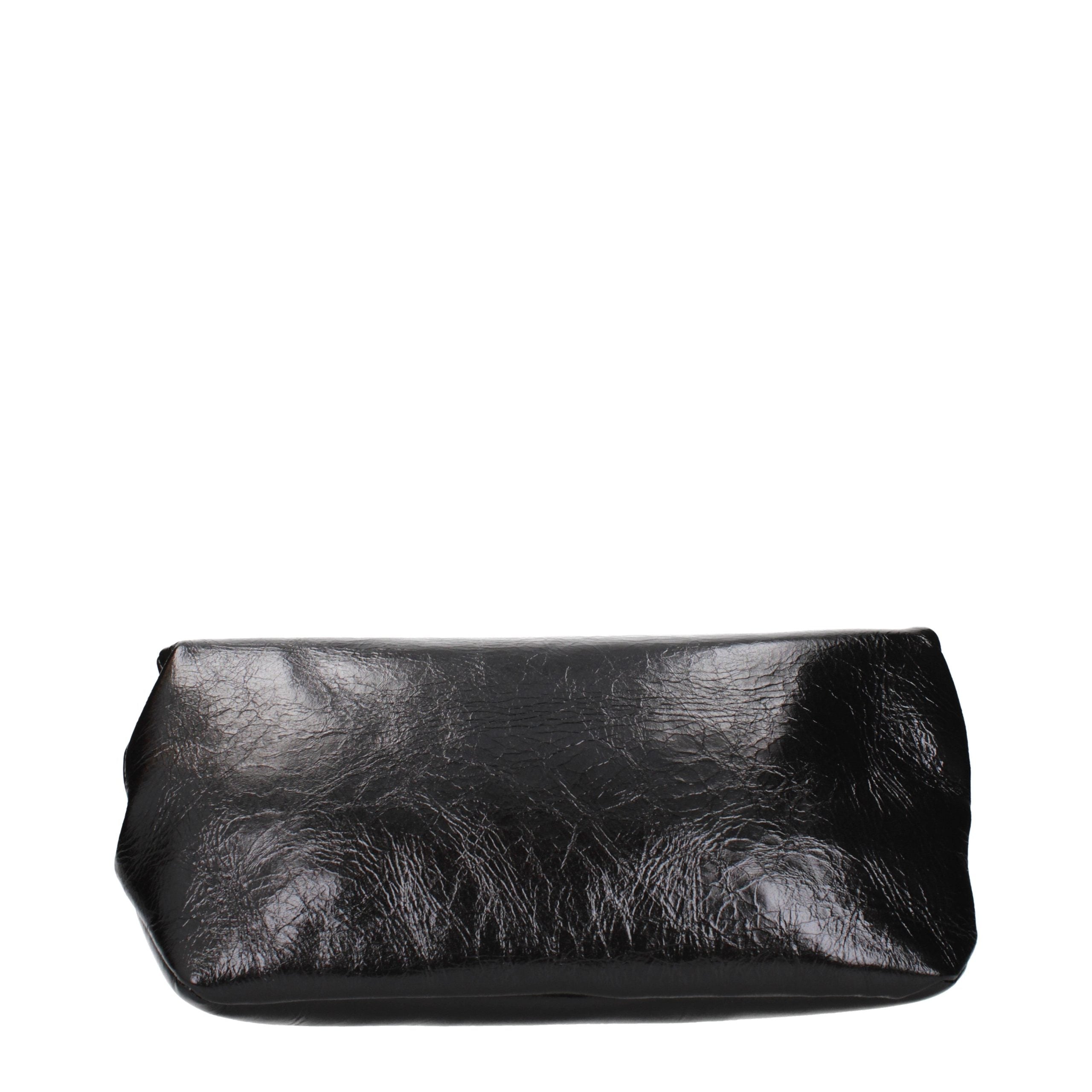 Jil Sander Black Leather Clutch Women's Bag