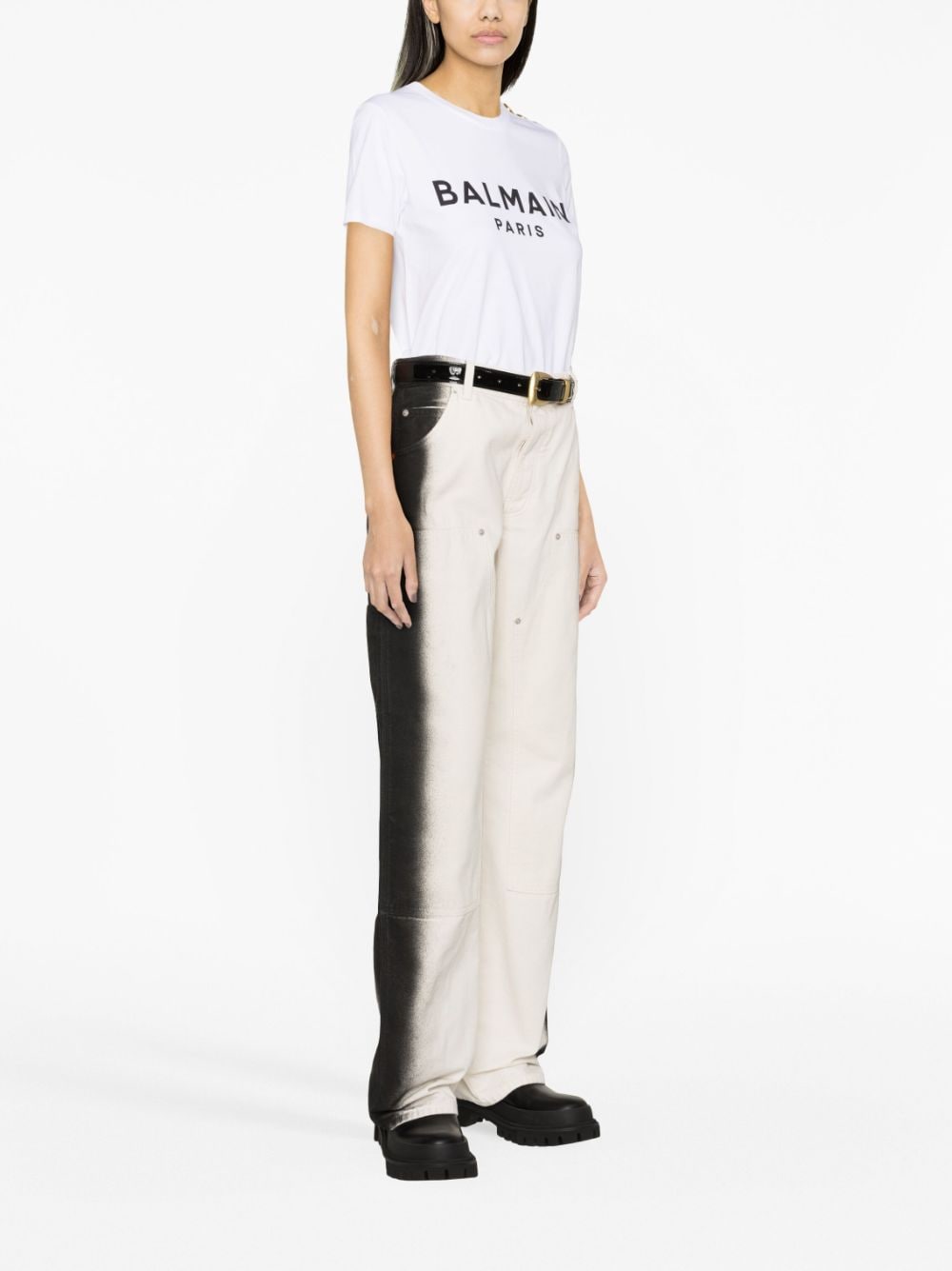 Balmain Women's T-Shirts And Polos White