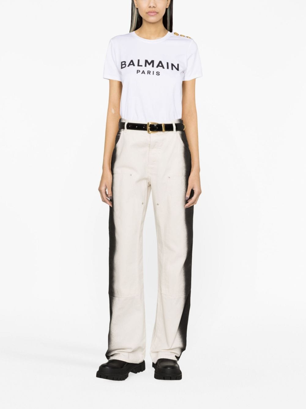 Balmain Women's T-Shirts And Polos White