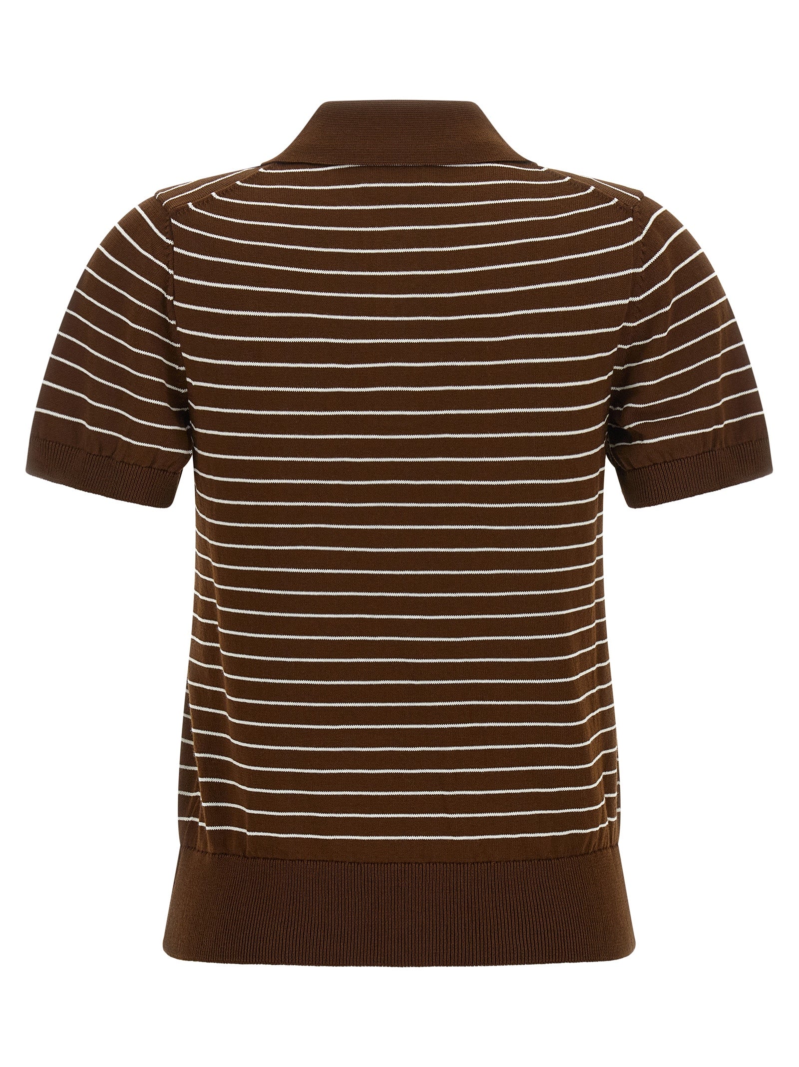 A.P.C. Brown Cotton Polo Women's Shirt