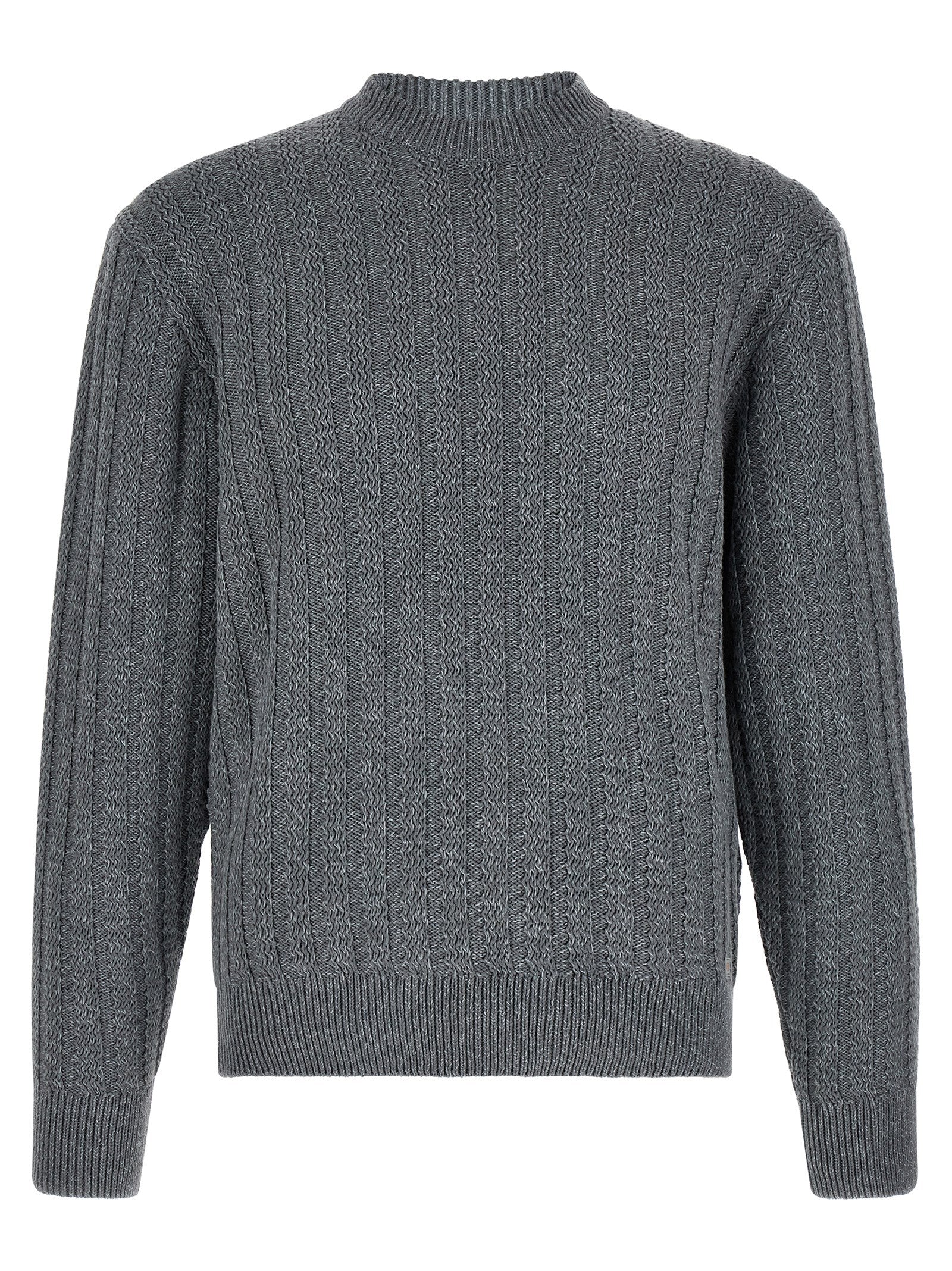 Hugo Boss Gray Cotton Men's Cardigan