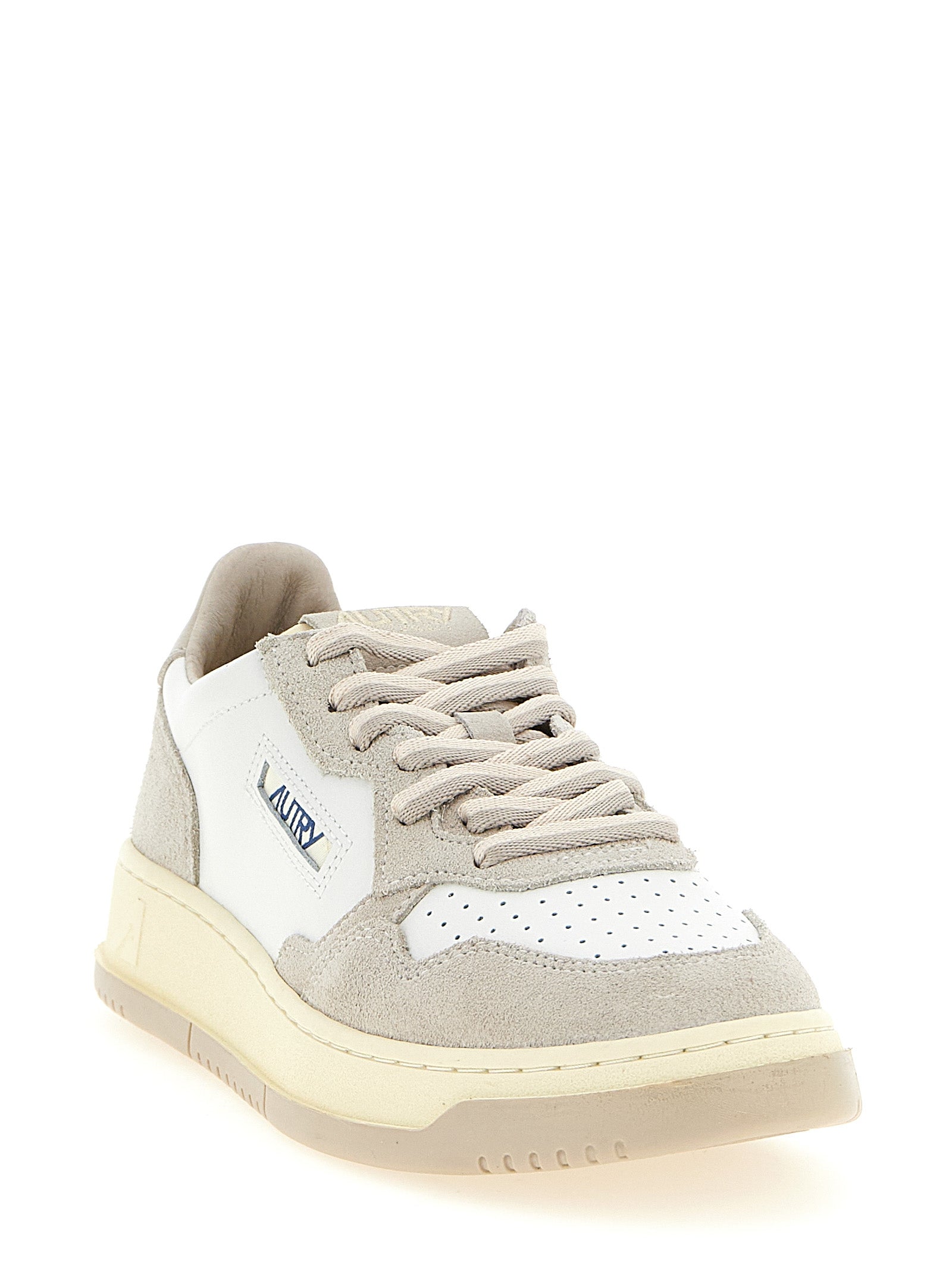 Autry Gray Cowhide Low Top Men's Sneakers