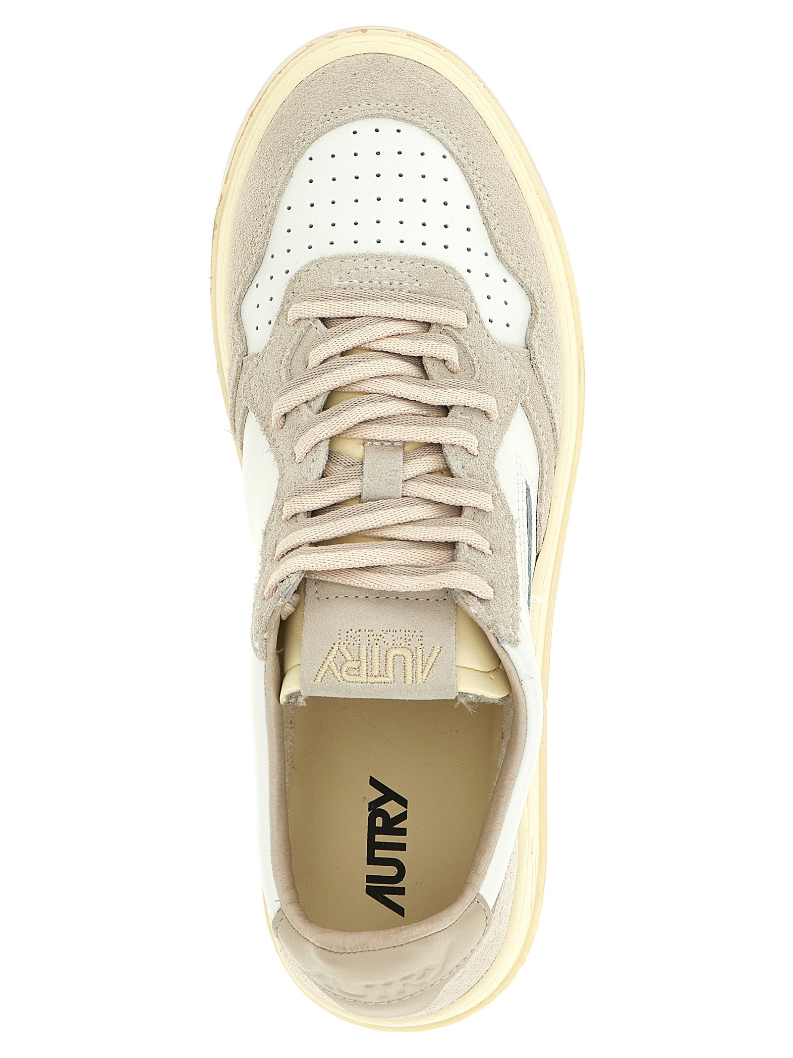 Autry Gray Cowhide Low Top Men's Sneakers