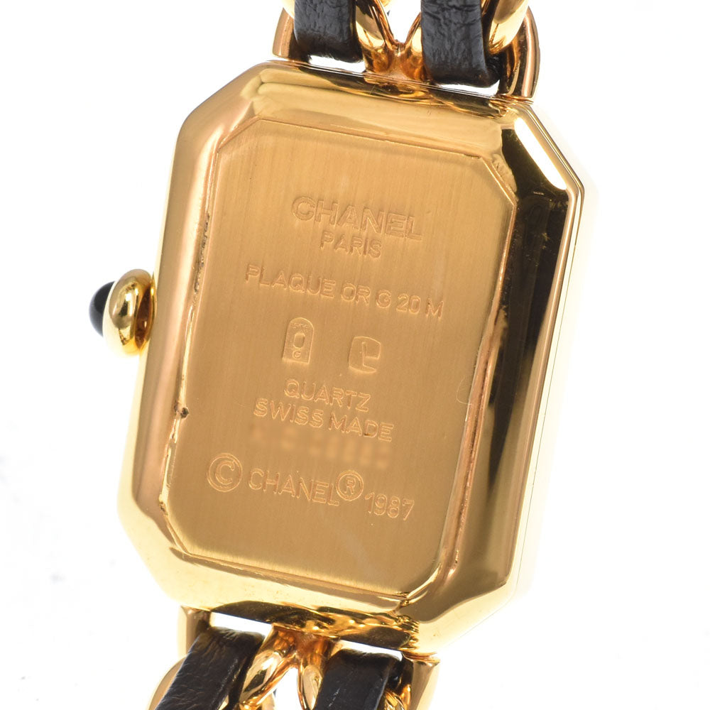 Chanel Premiere Rock Quartz Plated Metal And Leather Watch (Pre-Owned)