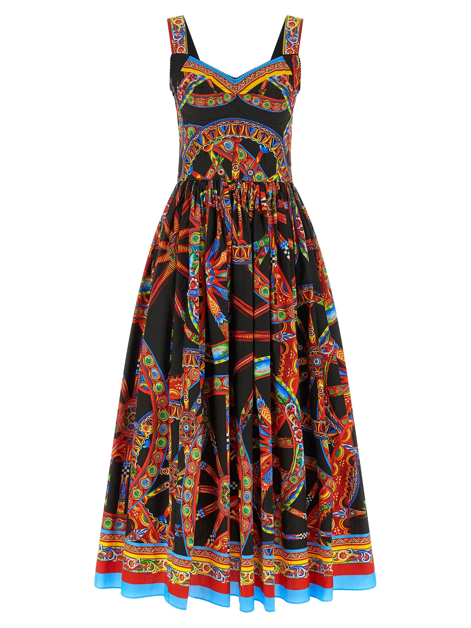 Dolce & Gabbana Multicolor Cotton Long Women's Dress