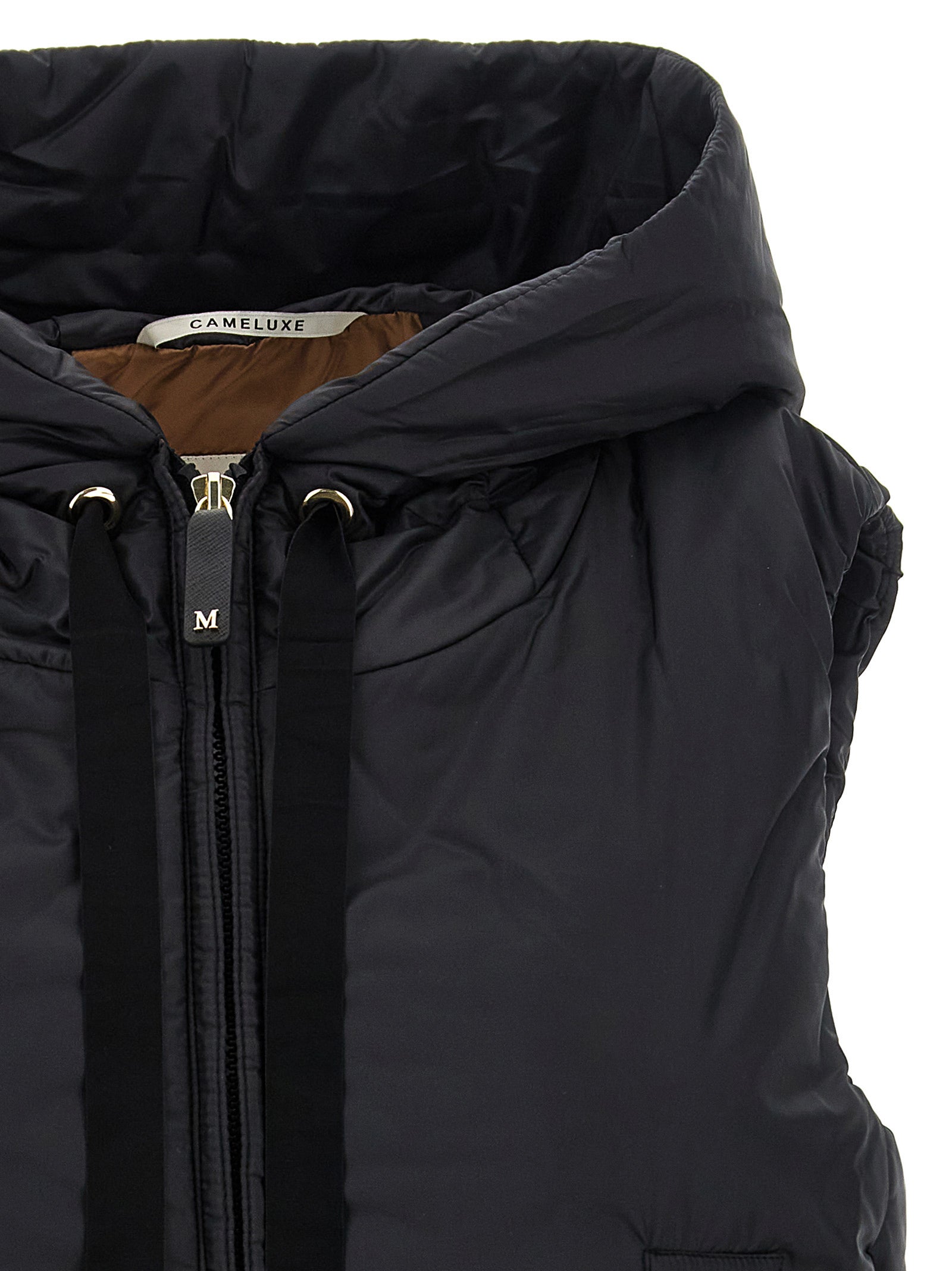 Max Mara Black Polyester Sleeveless Women's Jacket