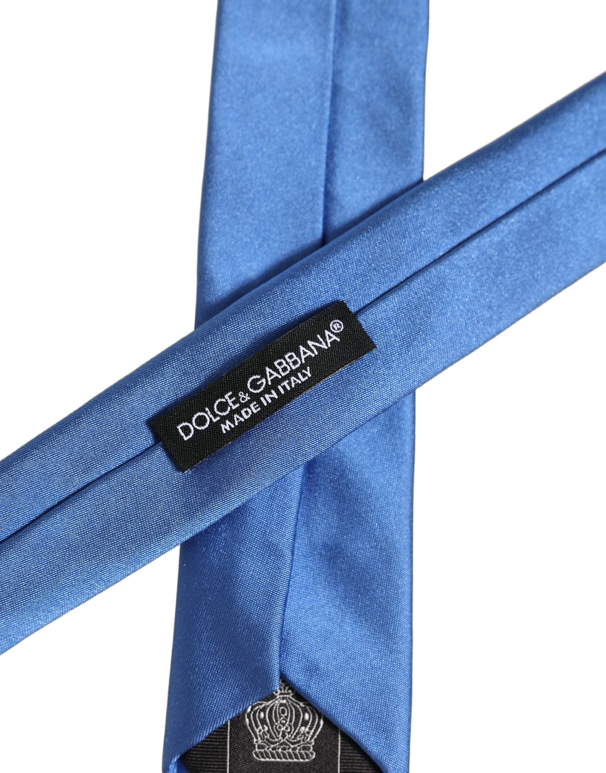 Dolce & Gabbana Men Blue 100% Silk Satin Adjustable Men'sd NeckMen's Men's Tie