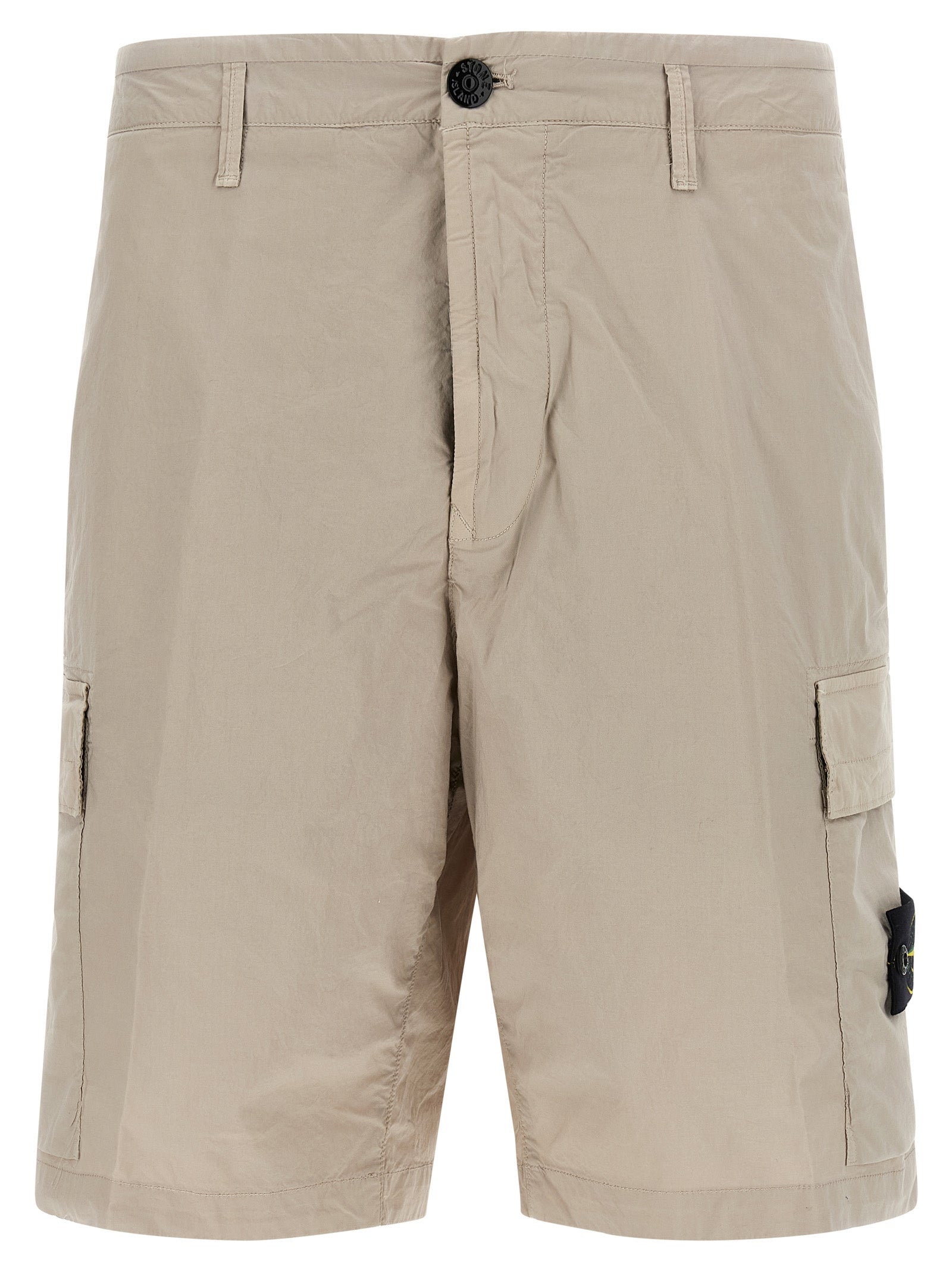 Stone Island Gray Cotton Bermuda Men's Shorts