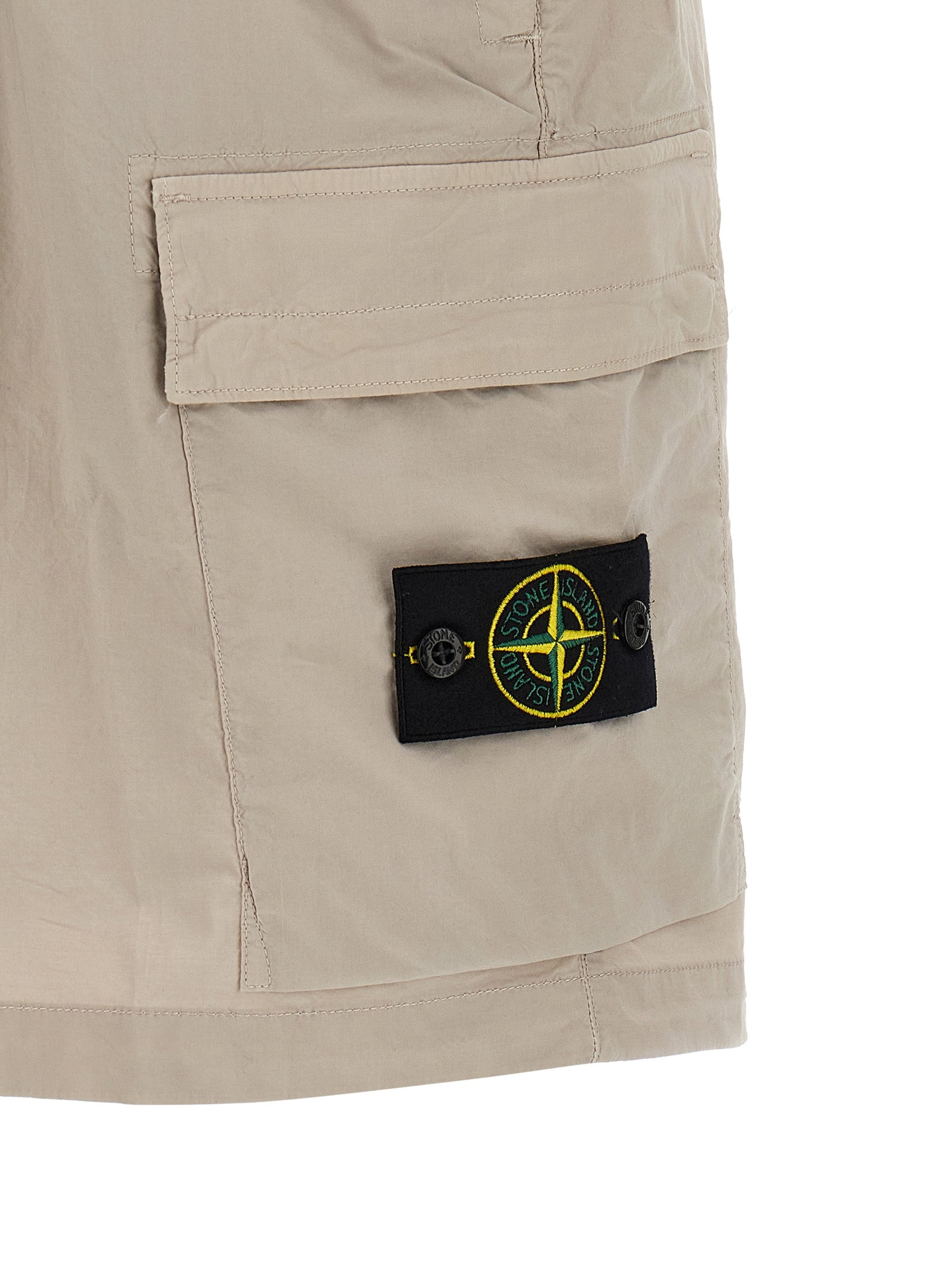 Stone Island Gray Cotton Bermuda Men's Shorts