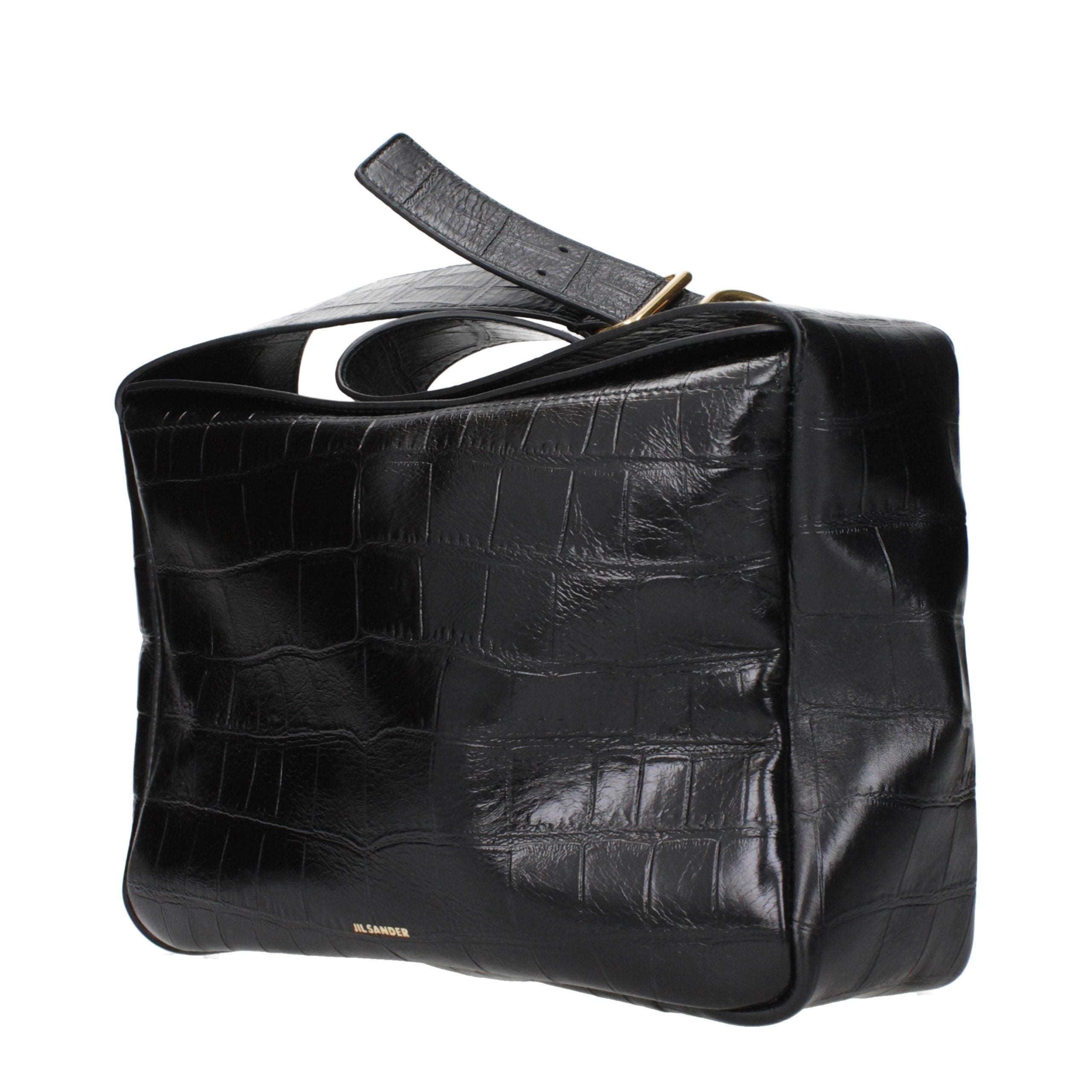Jil Sander Black Leather Crossbody Women's Bag