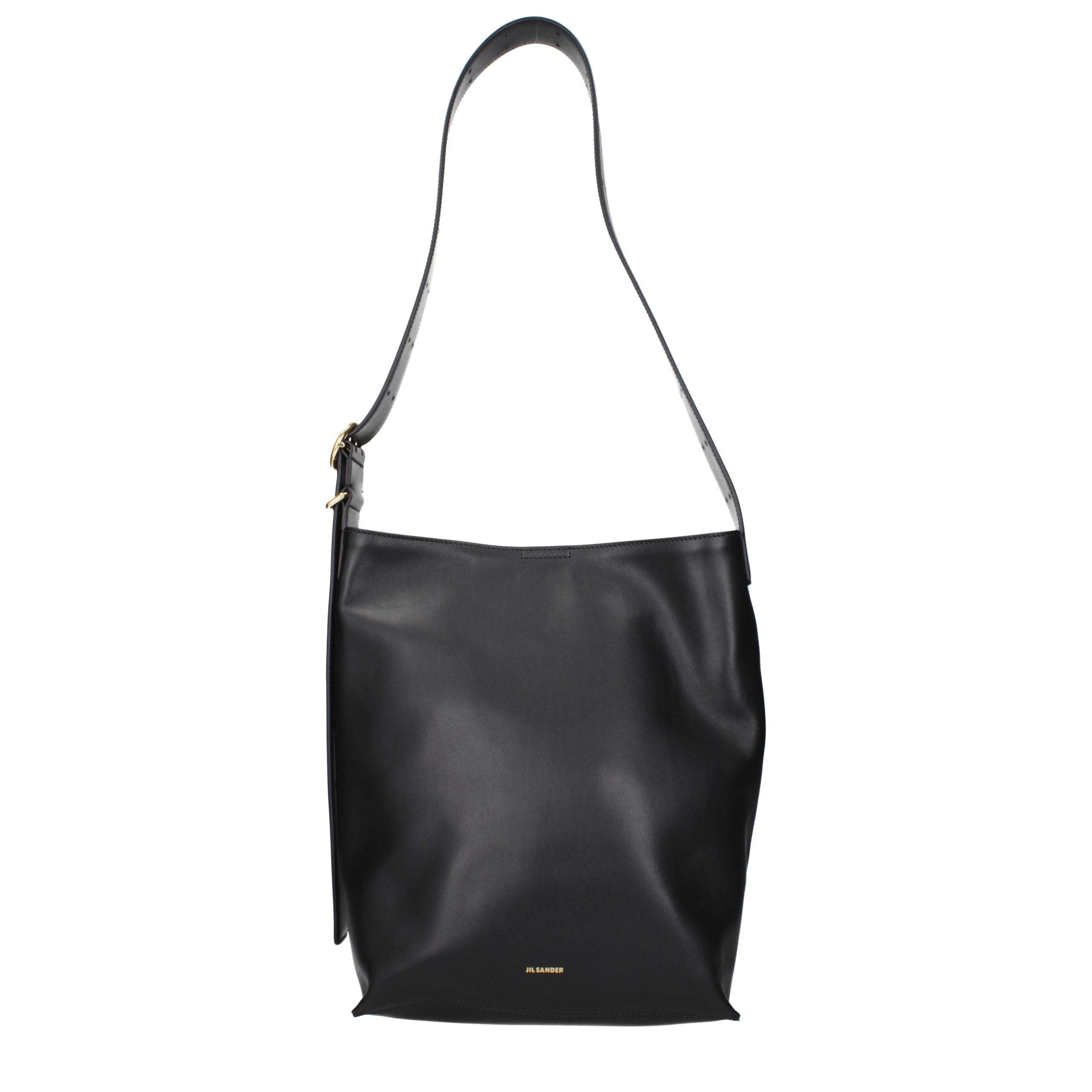 Jil Sander Black Leather Crossbody Women's Bag