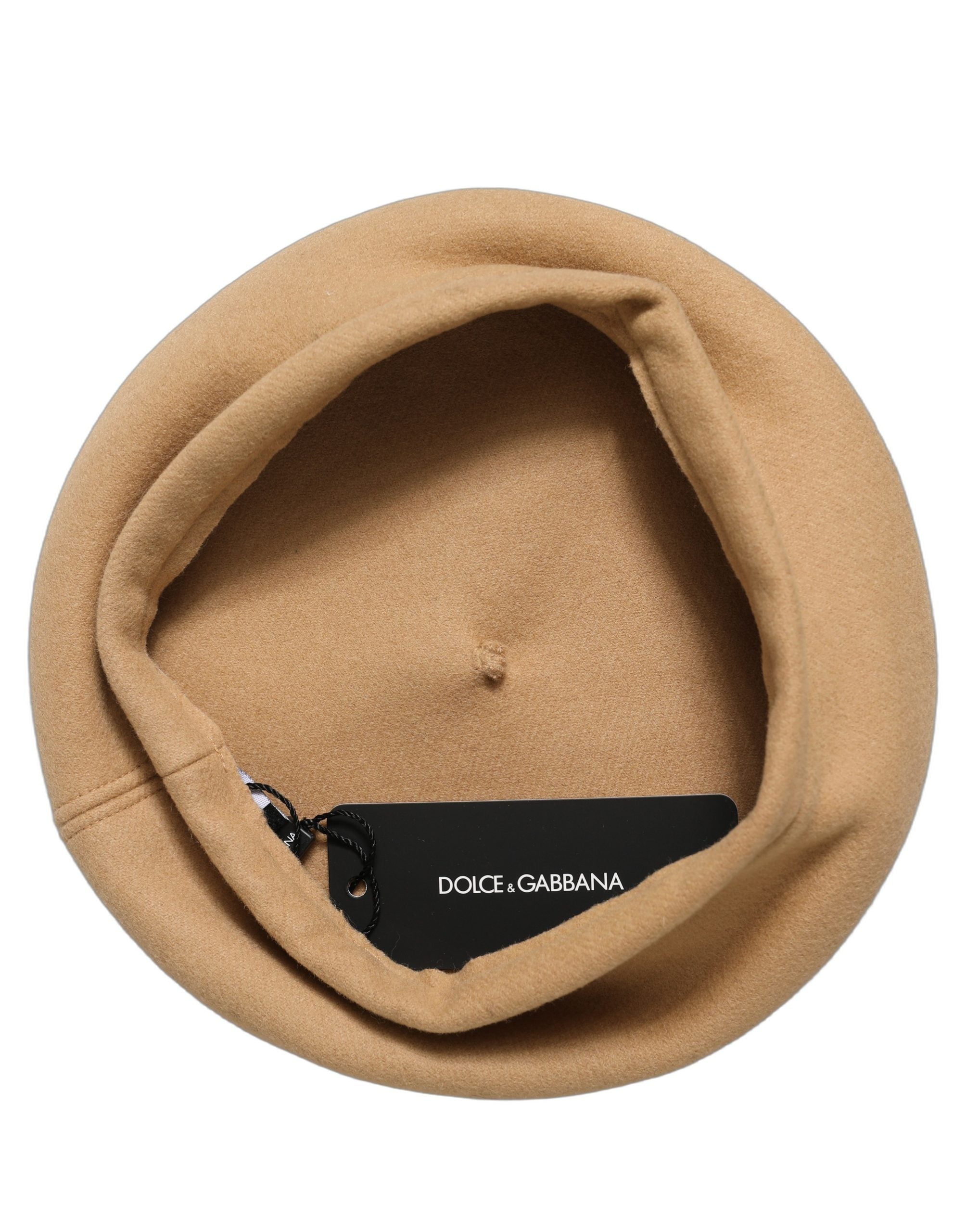 Dolce & Gabbana Beige Wool French Style Beret Capello Women's Hat