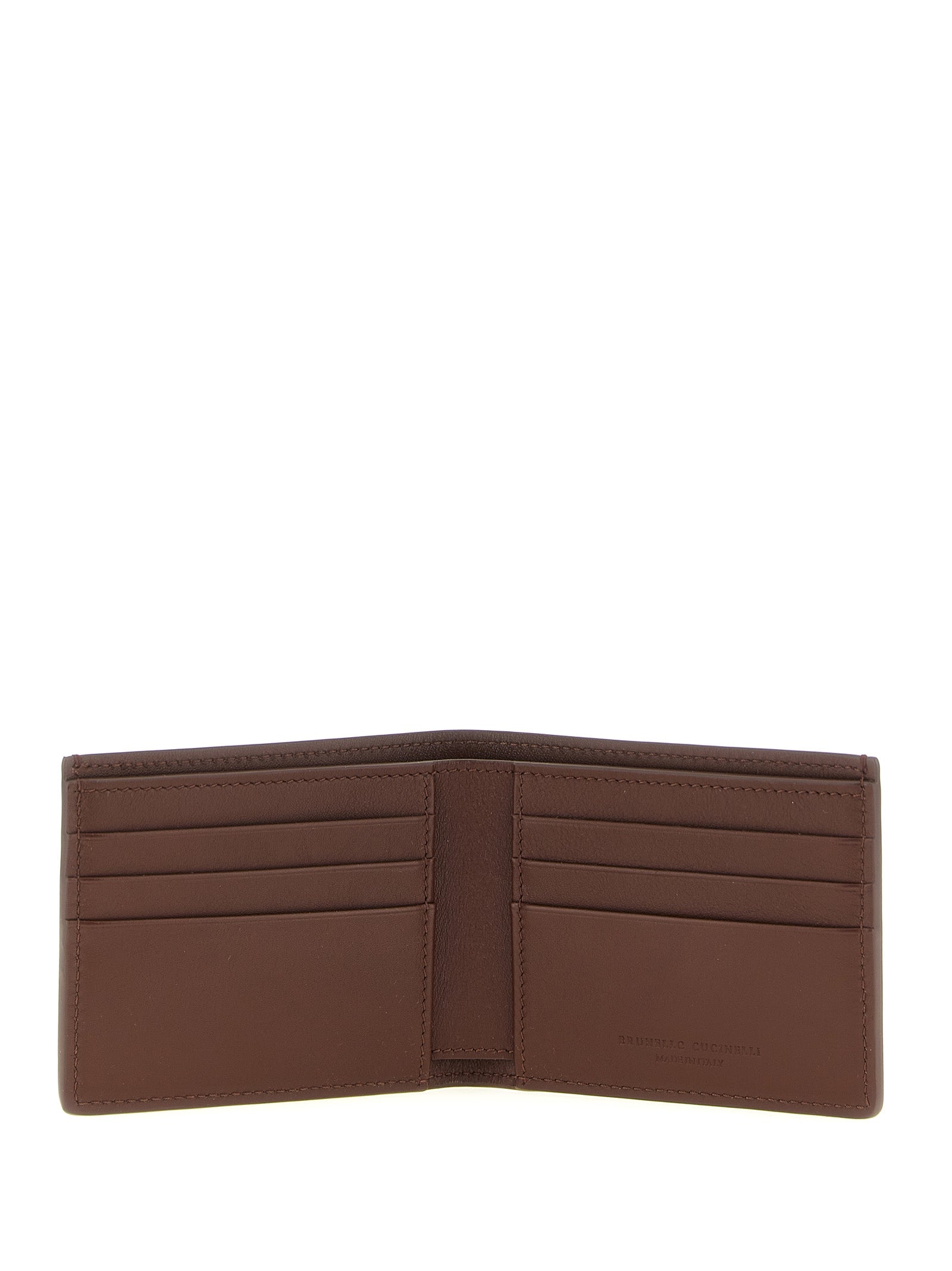 Brunello Cucinelli Brown Calfskin Leather Men's Wallet