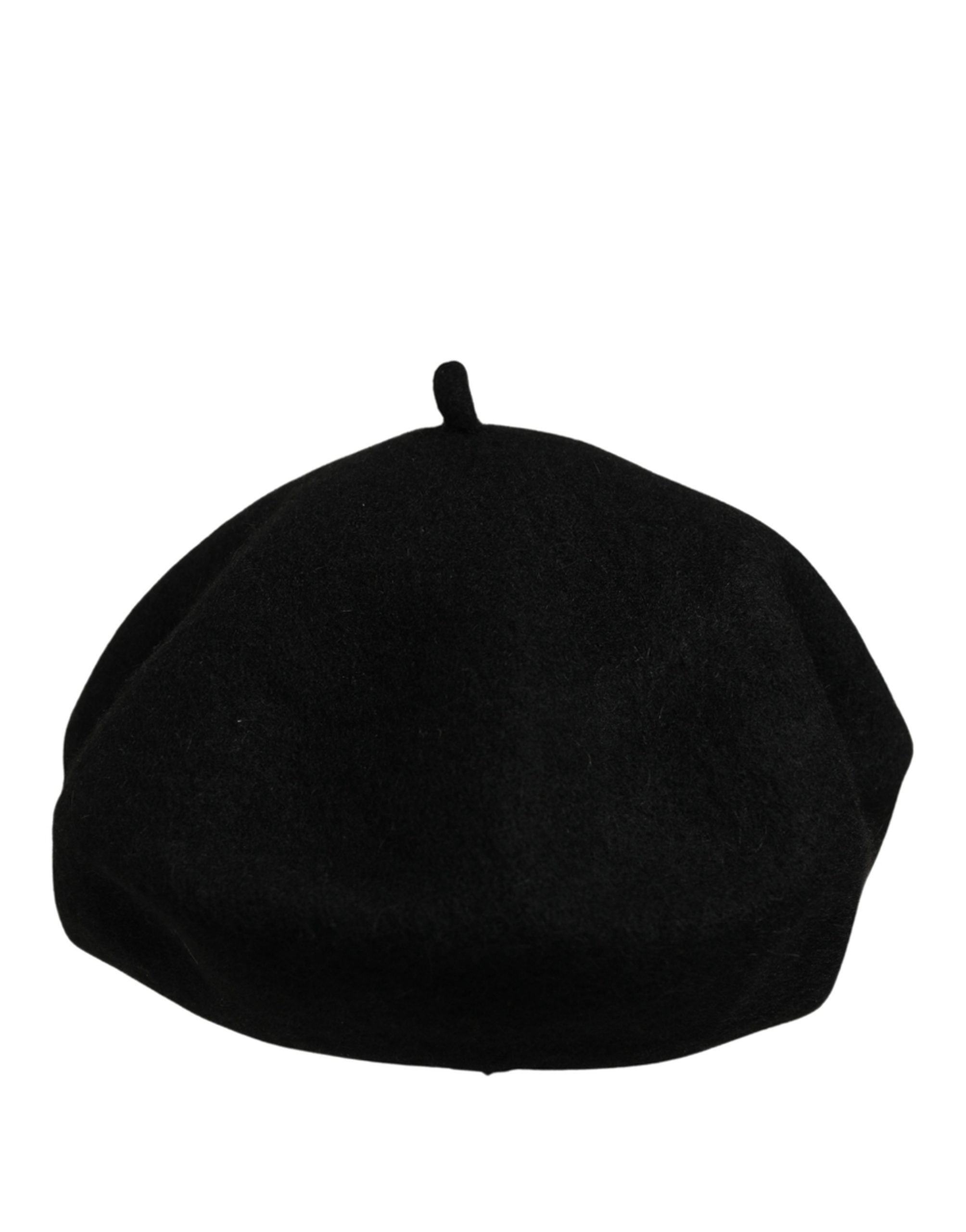 Dolce & Gabbana Black Wool French Style Beret Capello Women's Hat