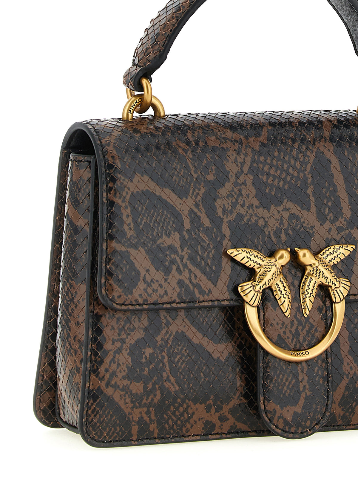 PINKO Brown Calfskin Women's Handbag