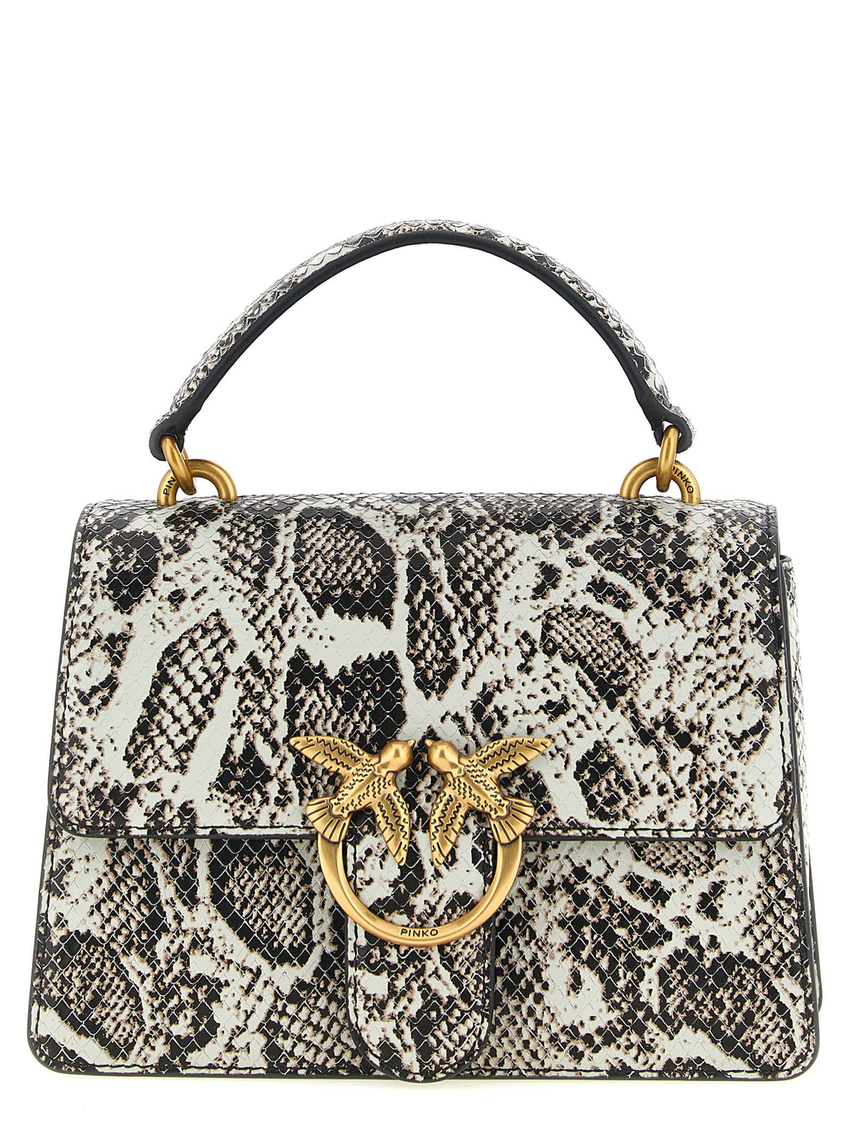 PINKO Gray Calfskin Women's Handbag