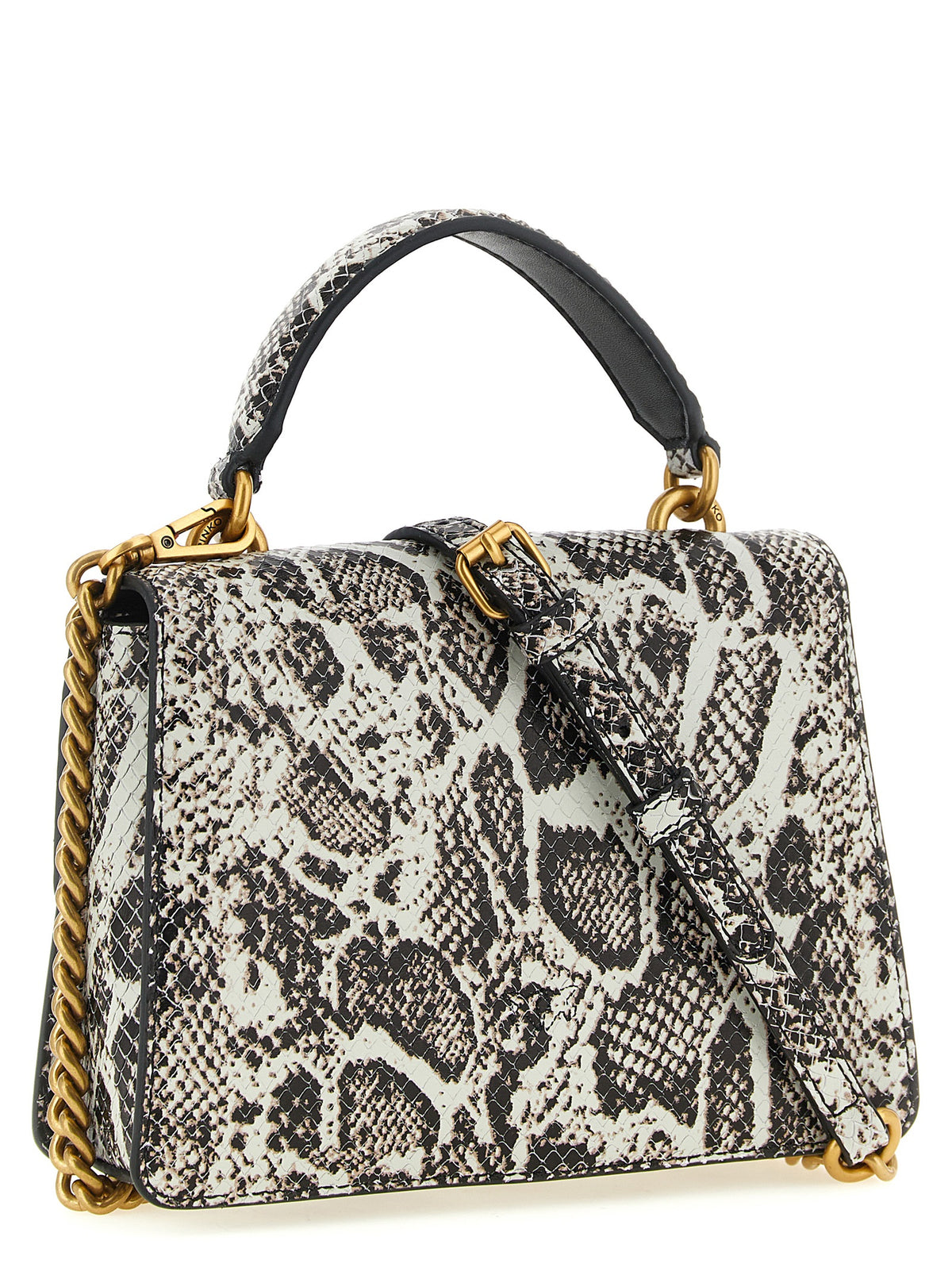 PINKO Gray Calfskin Women's Handbag